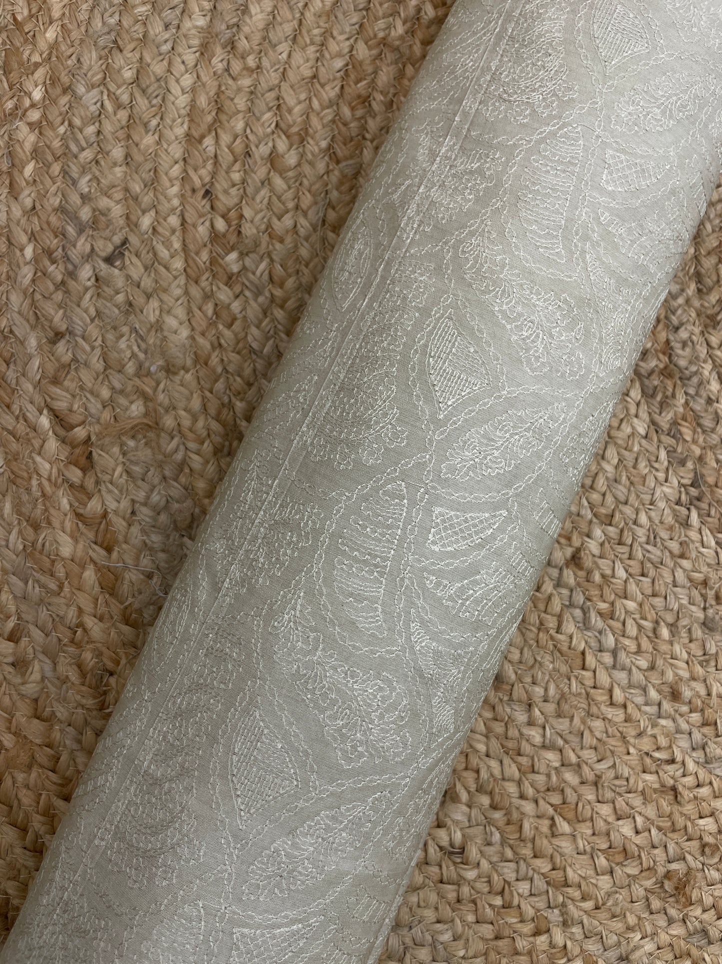 Smart Elegant Thread Embroidery On Pure Silk Chanderi Fabric