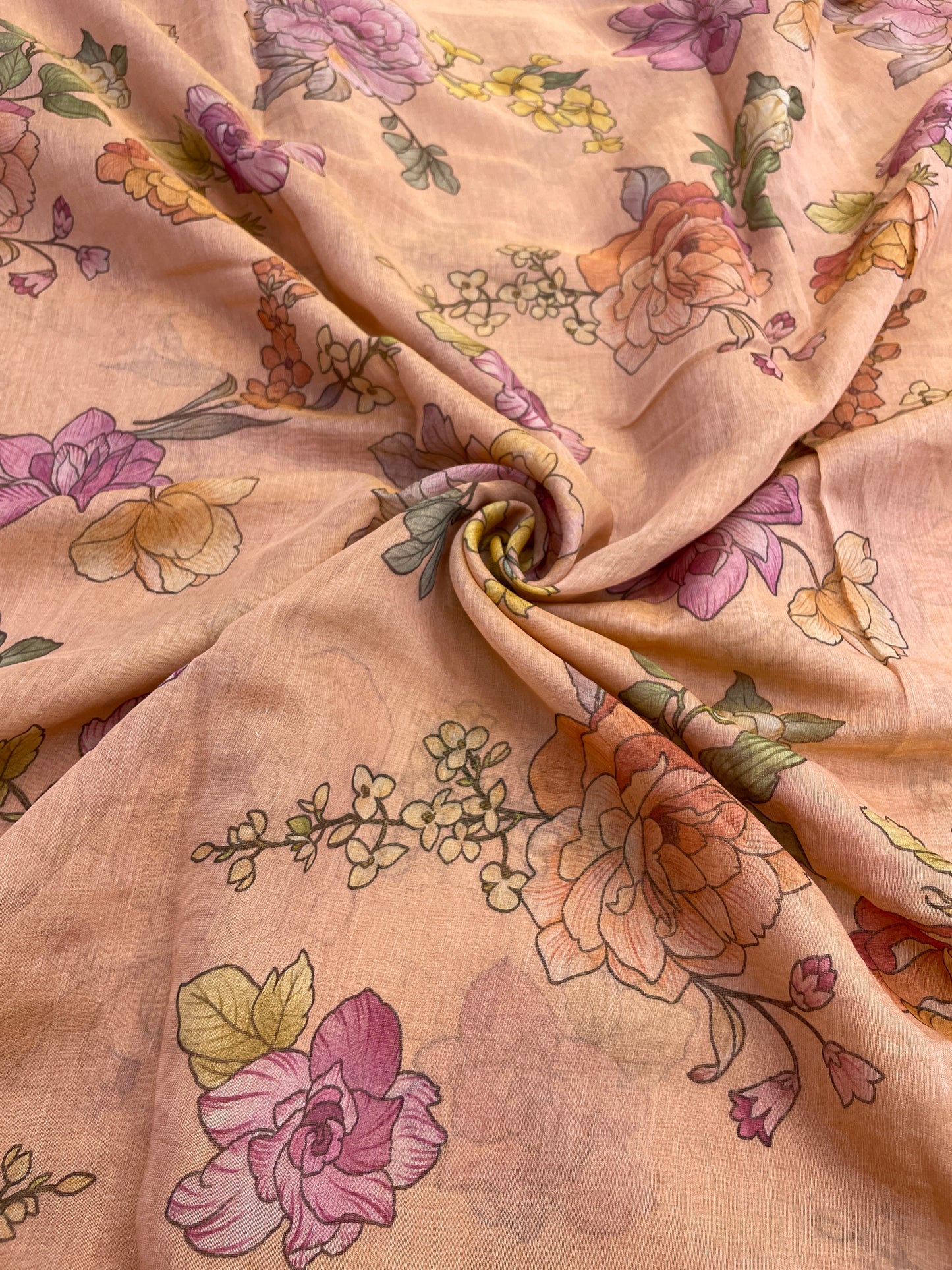 Chanderi Tissue Print