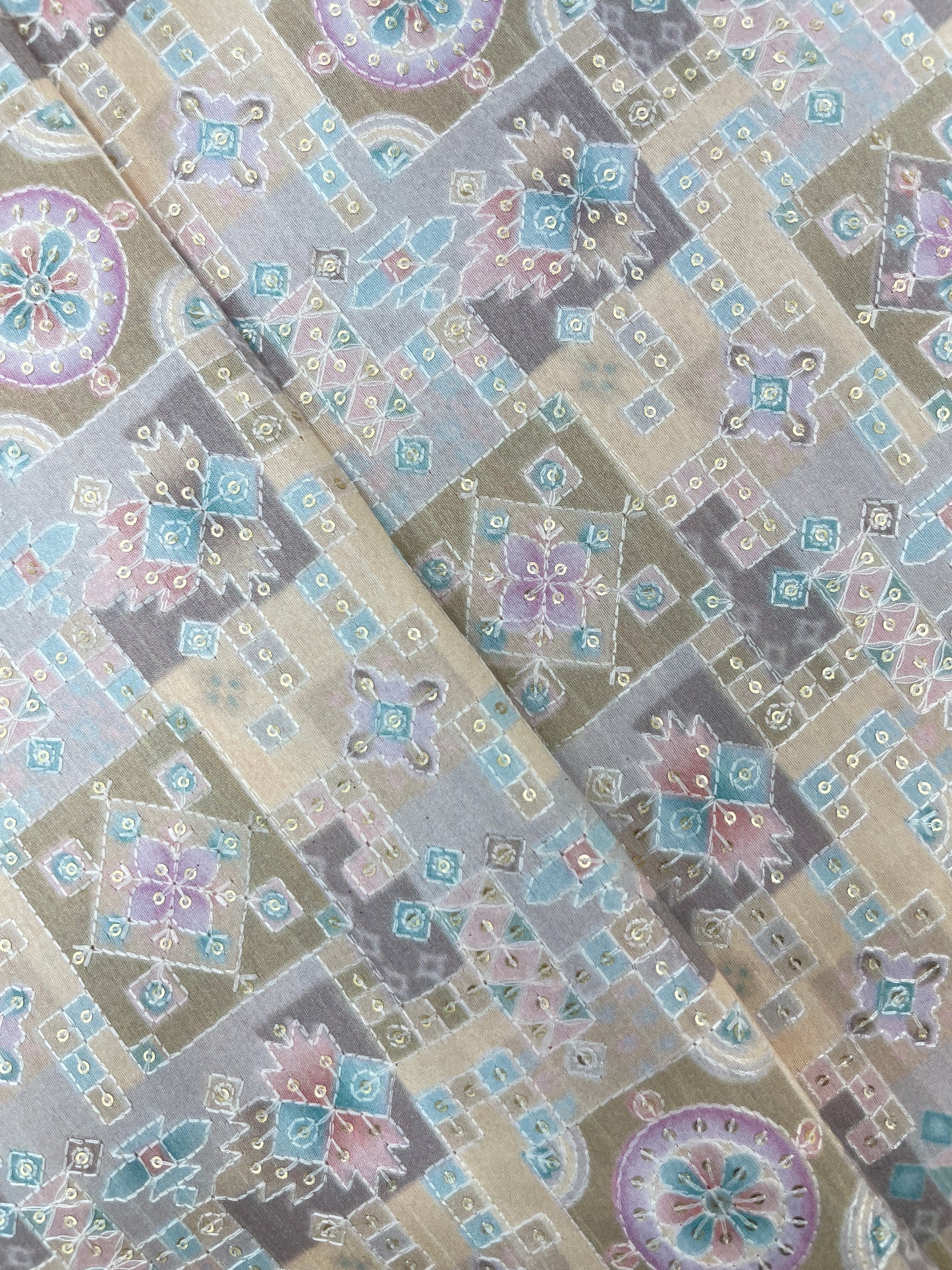 Dola Silk Position Print Embroidery