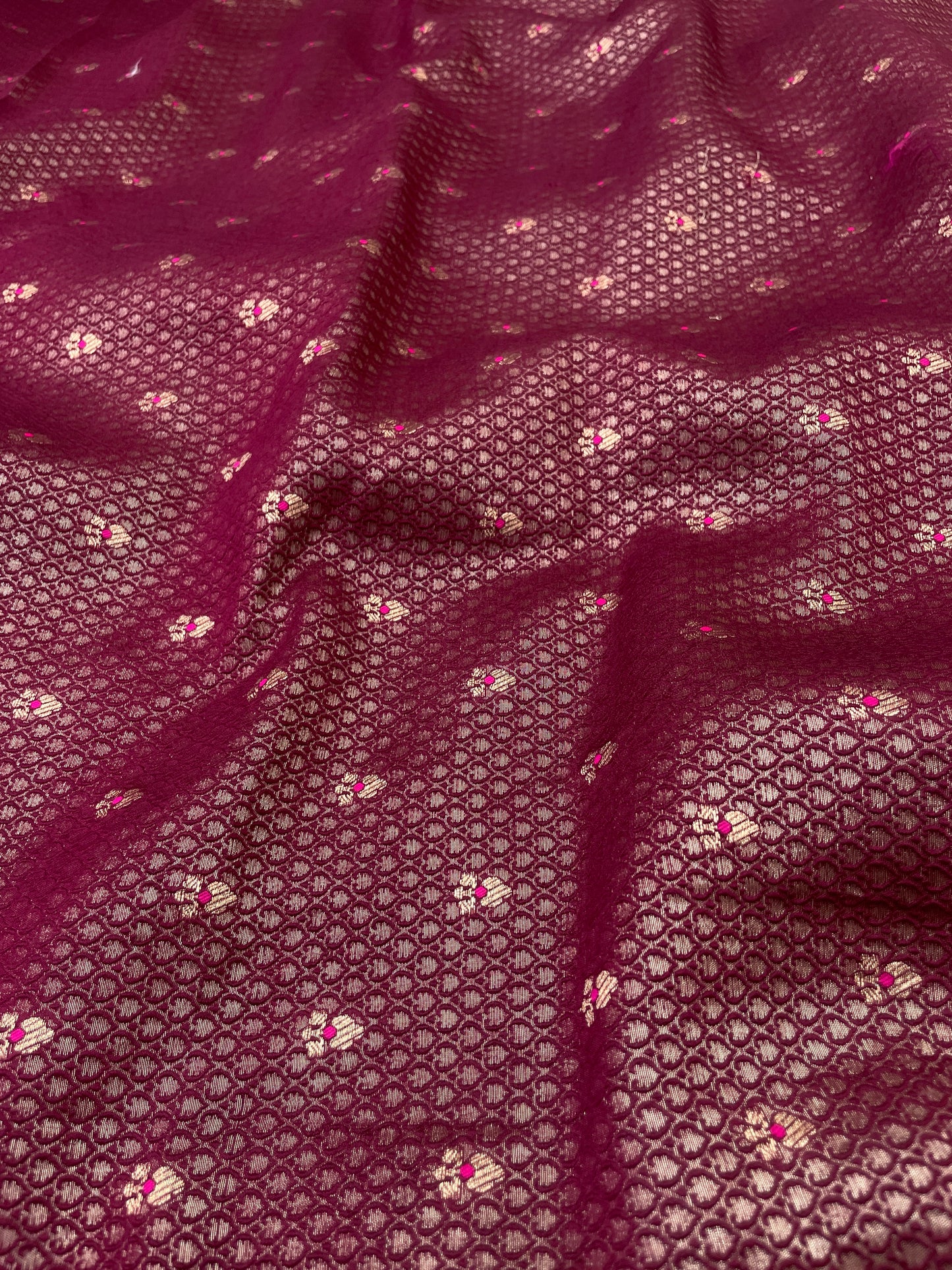 Pure Raw Silk TIssue With Meena Butti (Color Available)