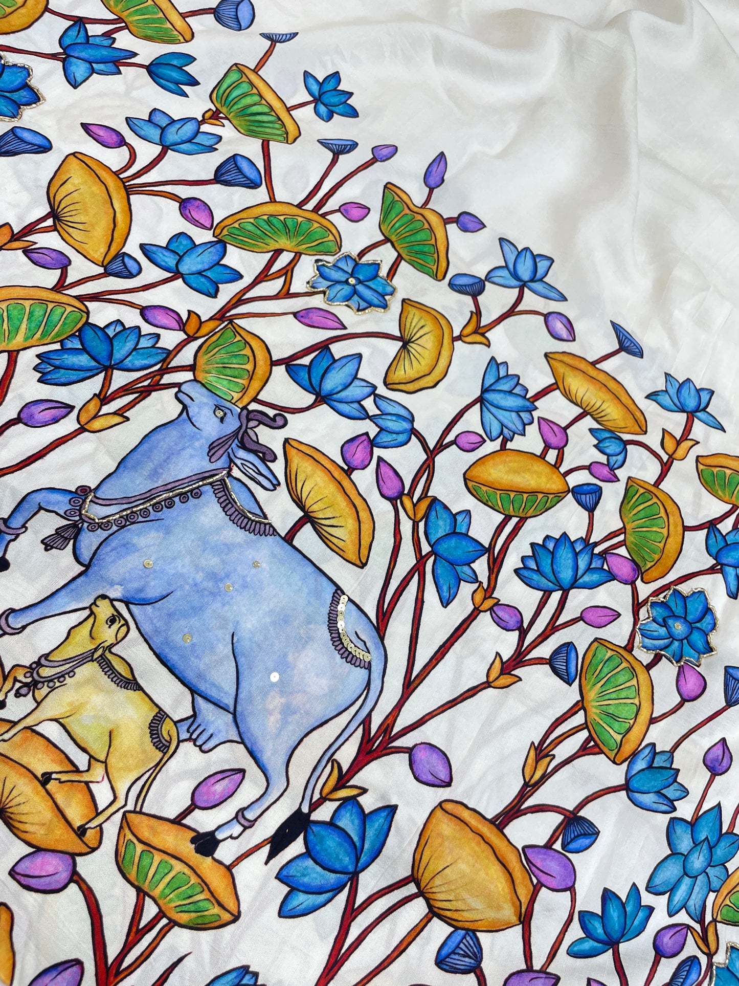 Dola Silk Pichwai Print HandWork