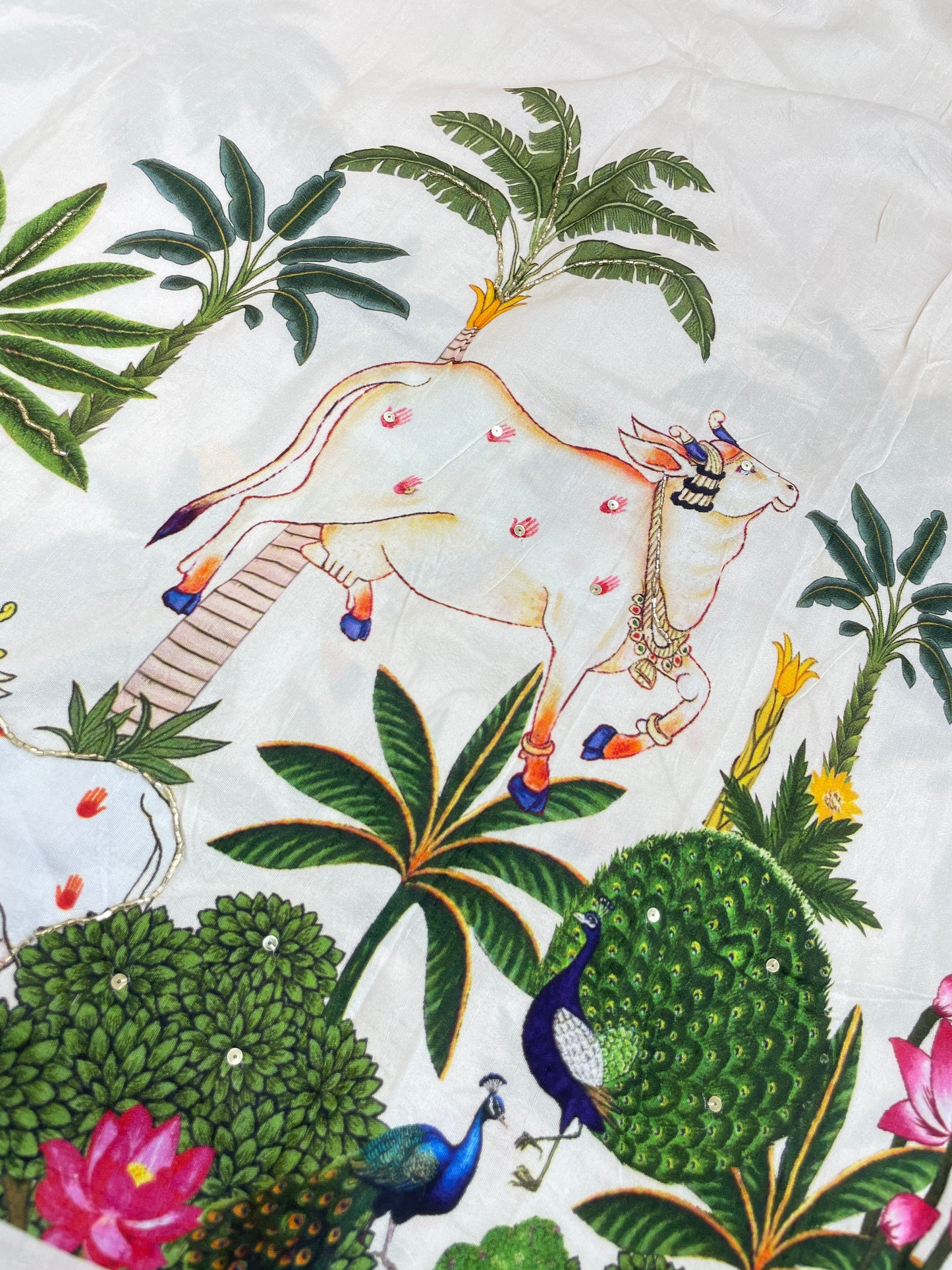 Dola Silk Pichwai Print HandWork