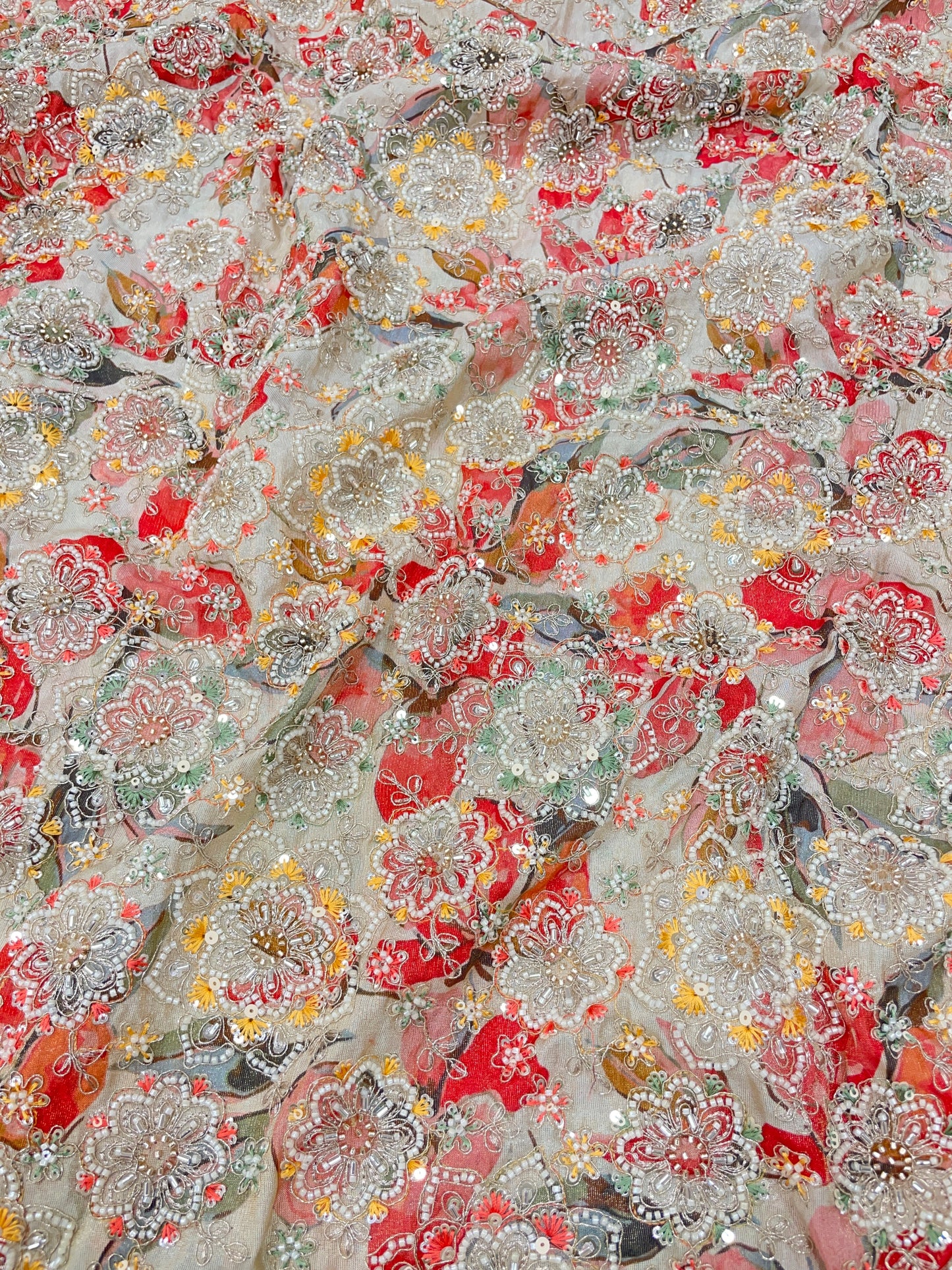 Tissue Beads Embroidery (44"Inch)