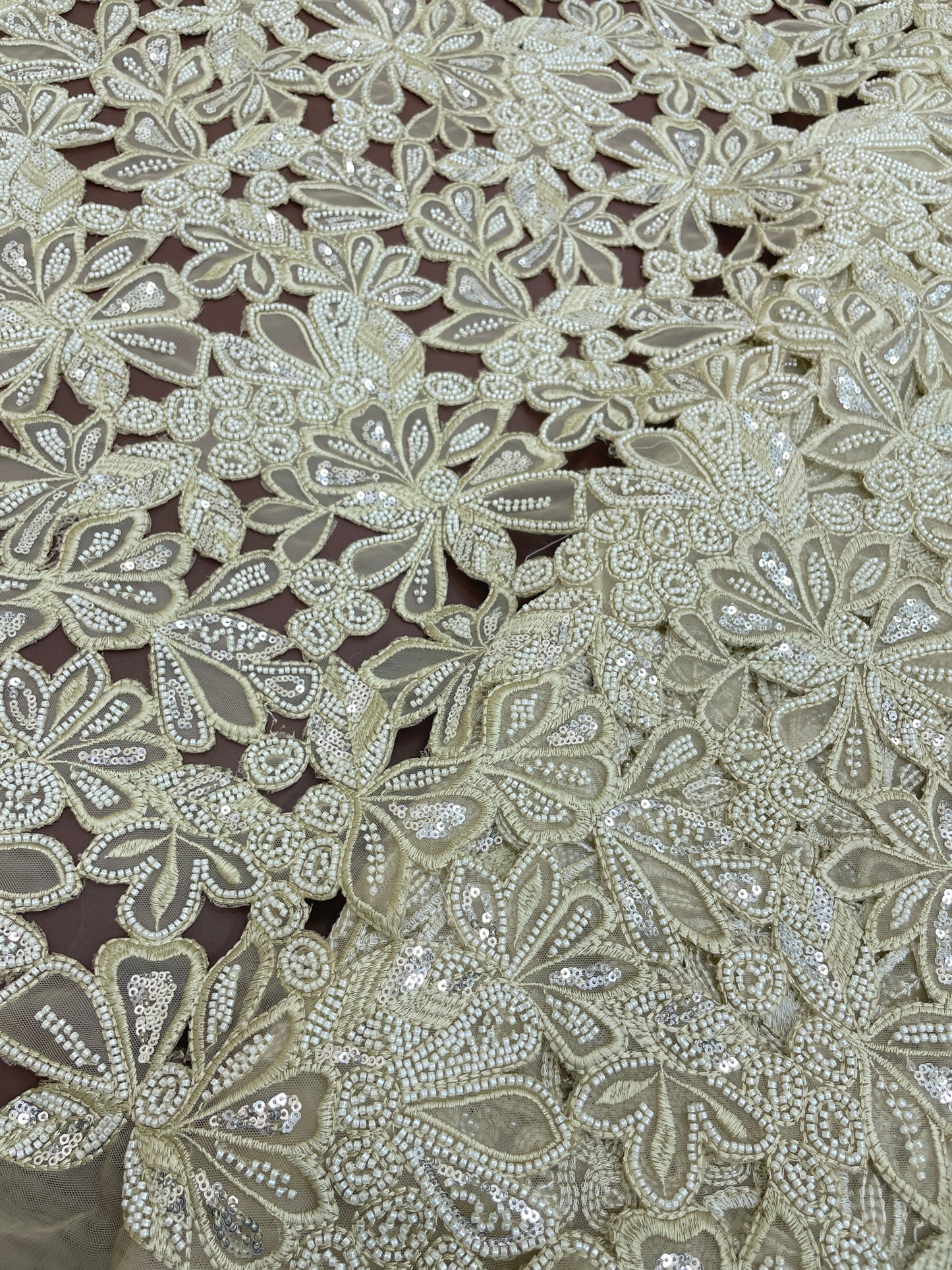 Net CutWork Embroidery (Color Available) 44"Inch
