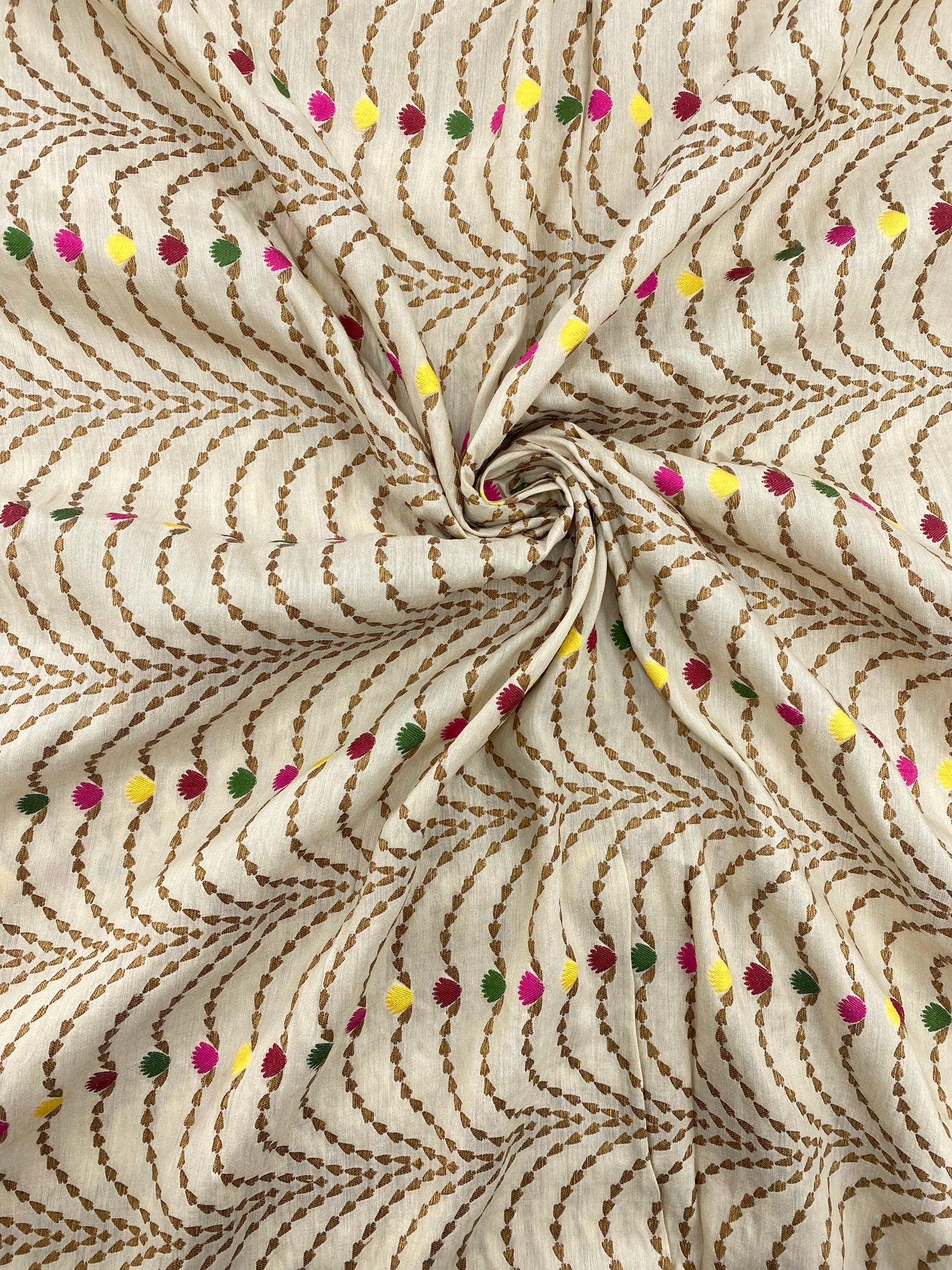 Pure Mung Meenakari Jacquard