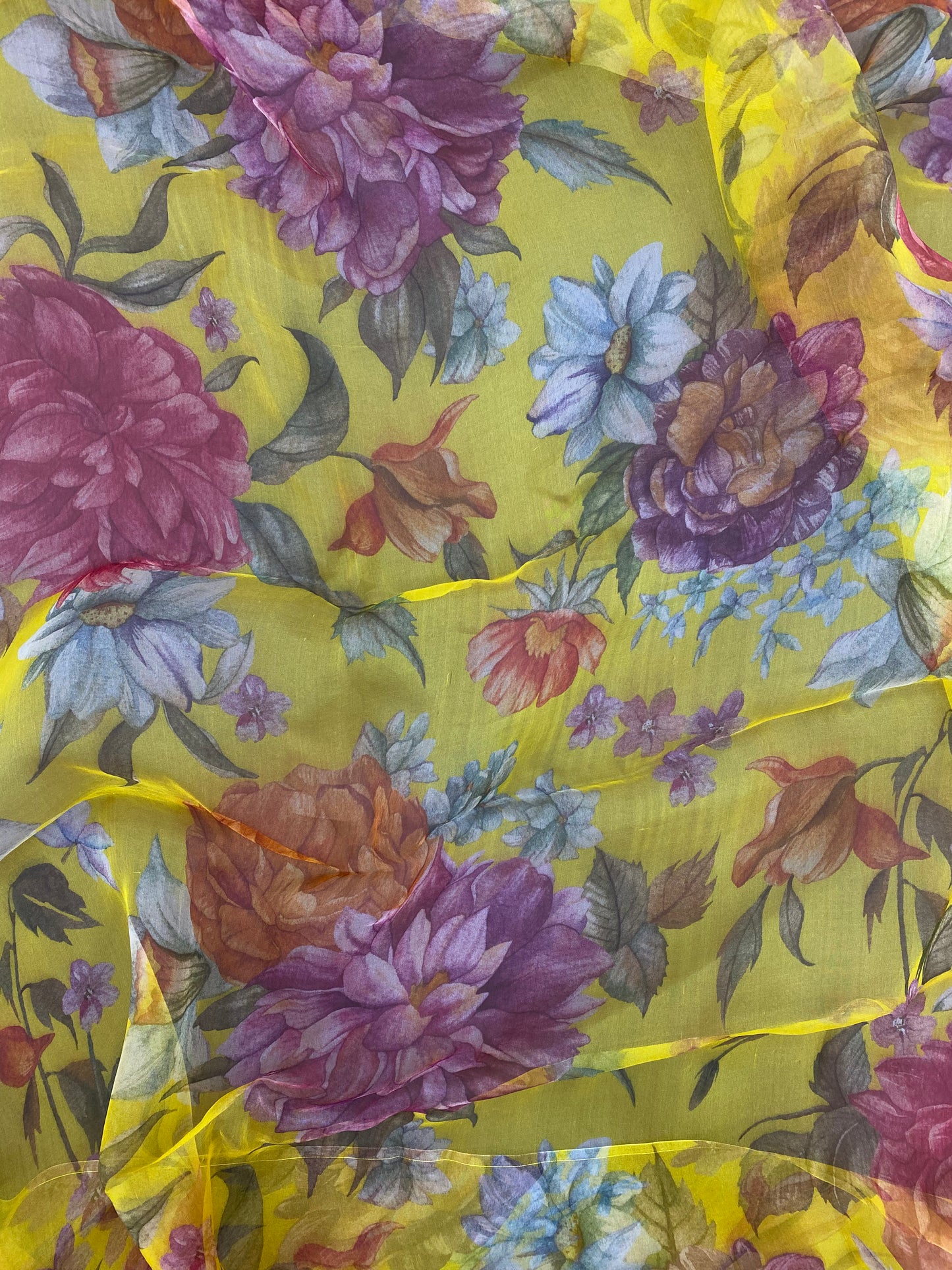 Pure Silk Organza Print
