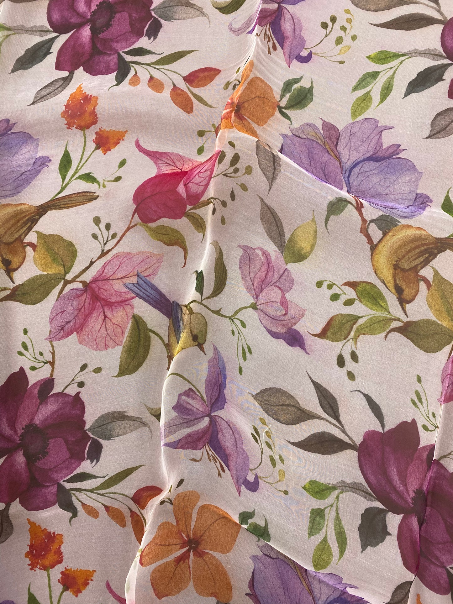 Pure Silk Organza Print