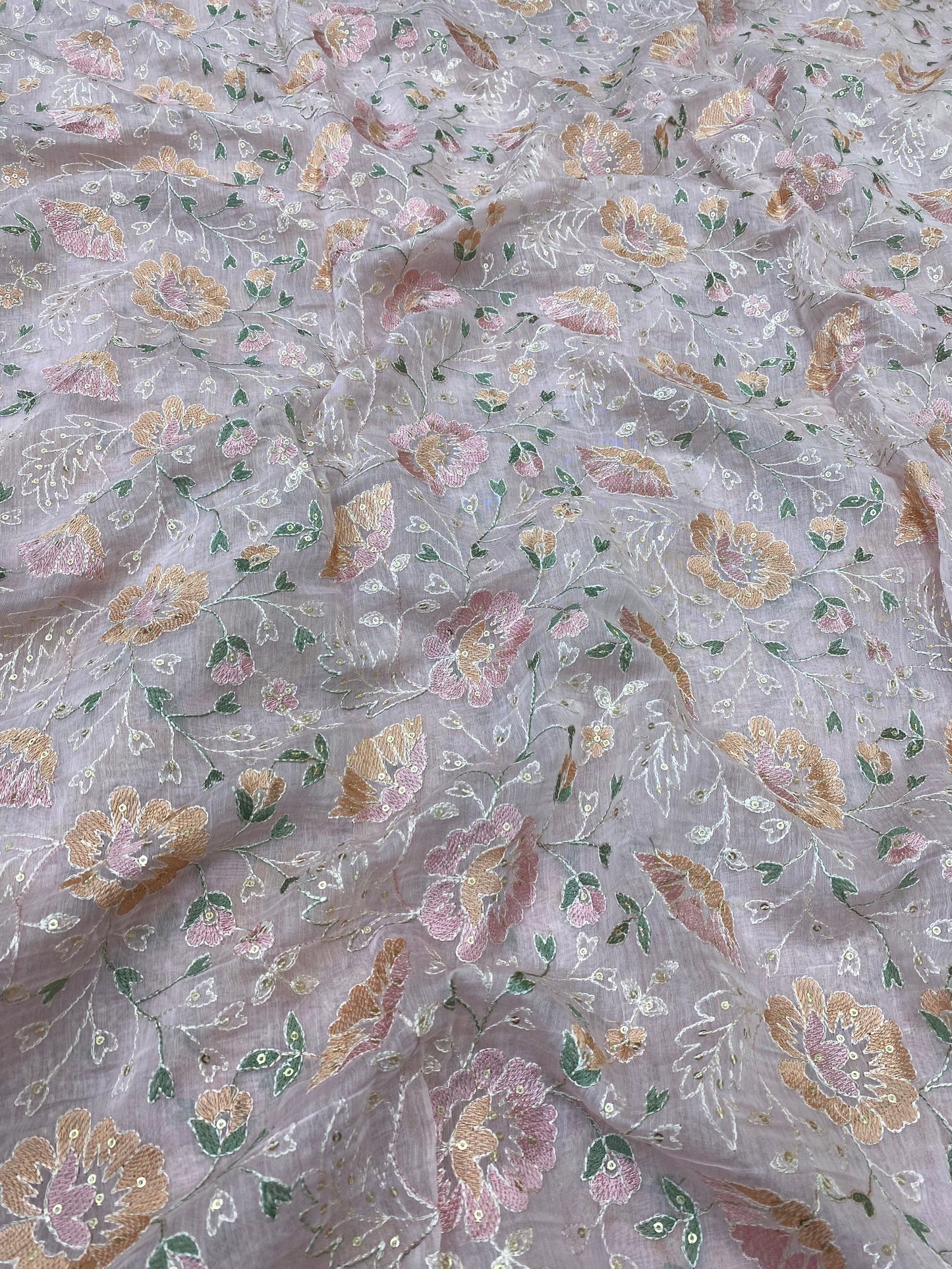 Chanderi Multi Embroidery (Color Available)