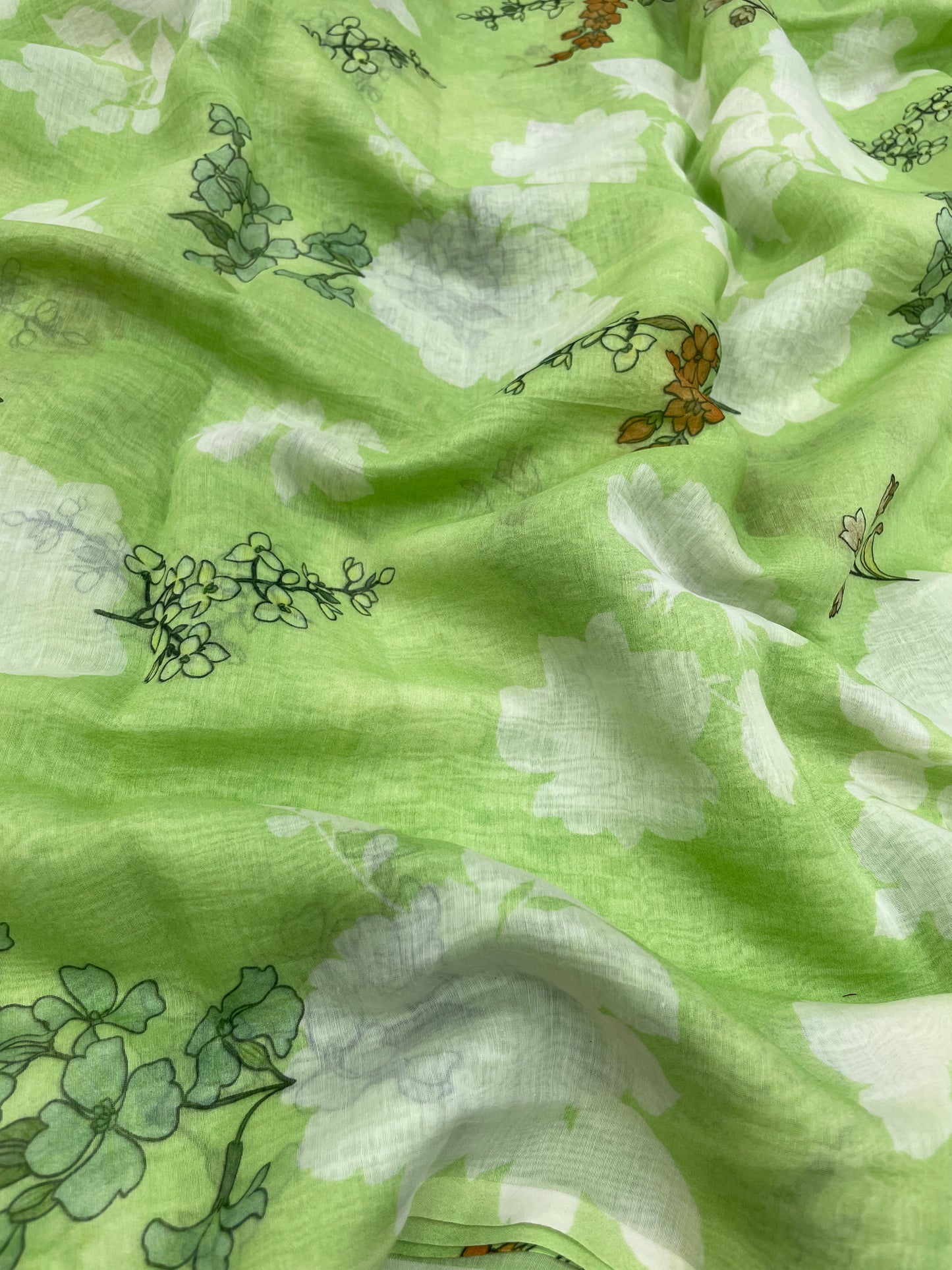 Chanderi Print Fabrics (colors available) 44"inch