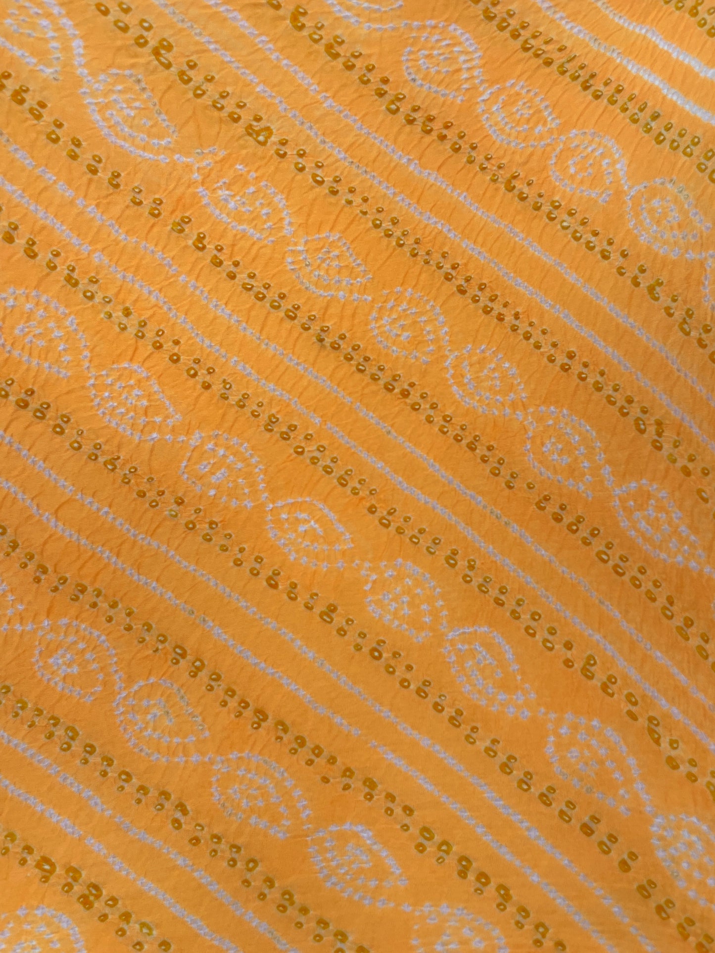 Pure Gorgette Hand Bandhni (Color Available) (5.5 Meter)