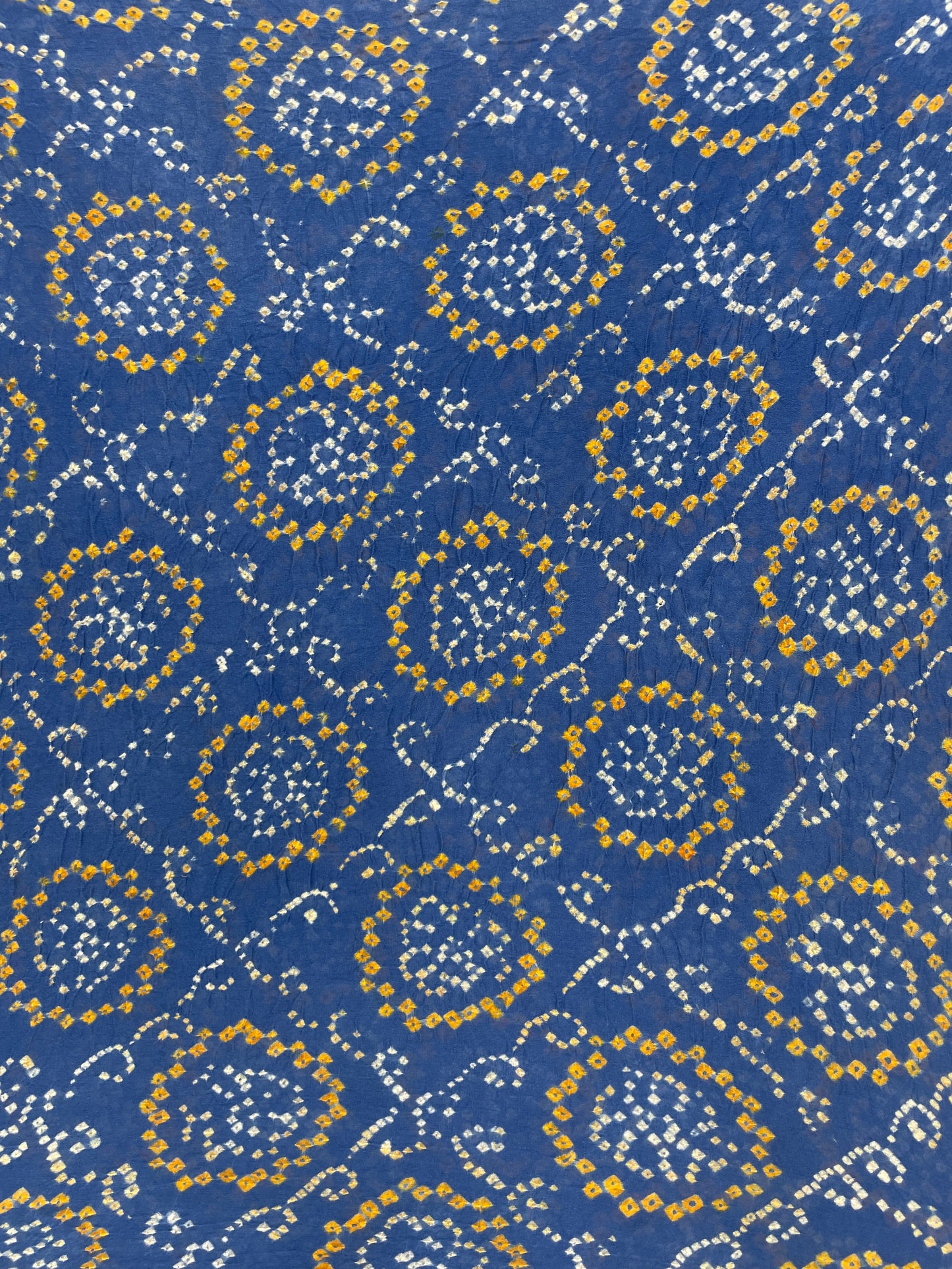 Pure Gorgette Hand Bandhni (Color Available) (5.5 Meter)