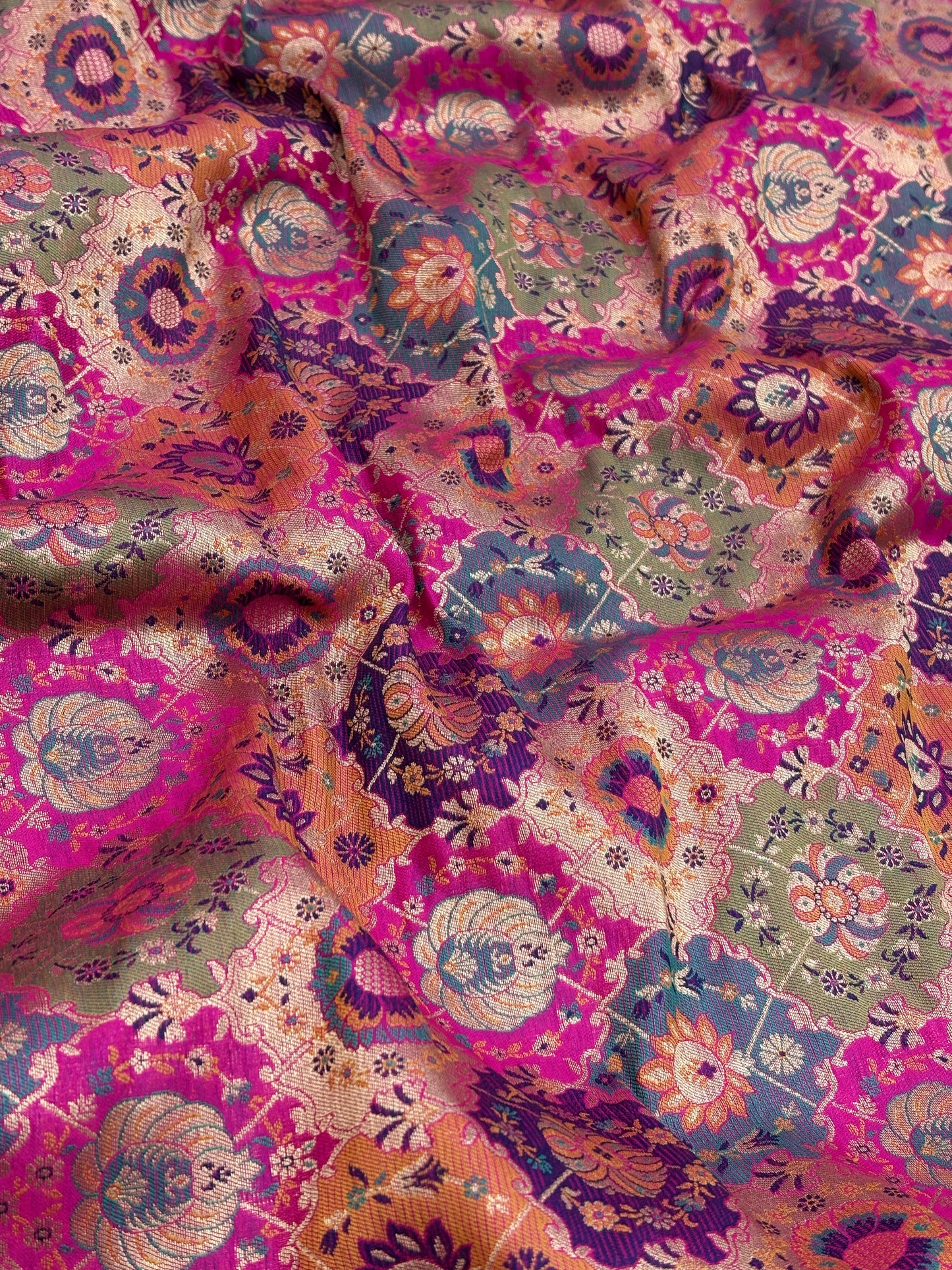 Pure Kimkhwab Weaving (colors available) 44"inch