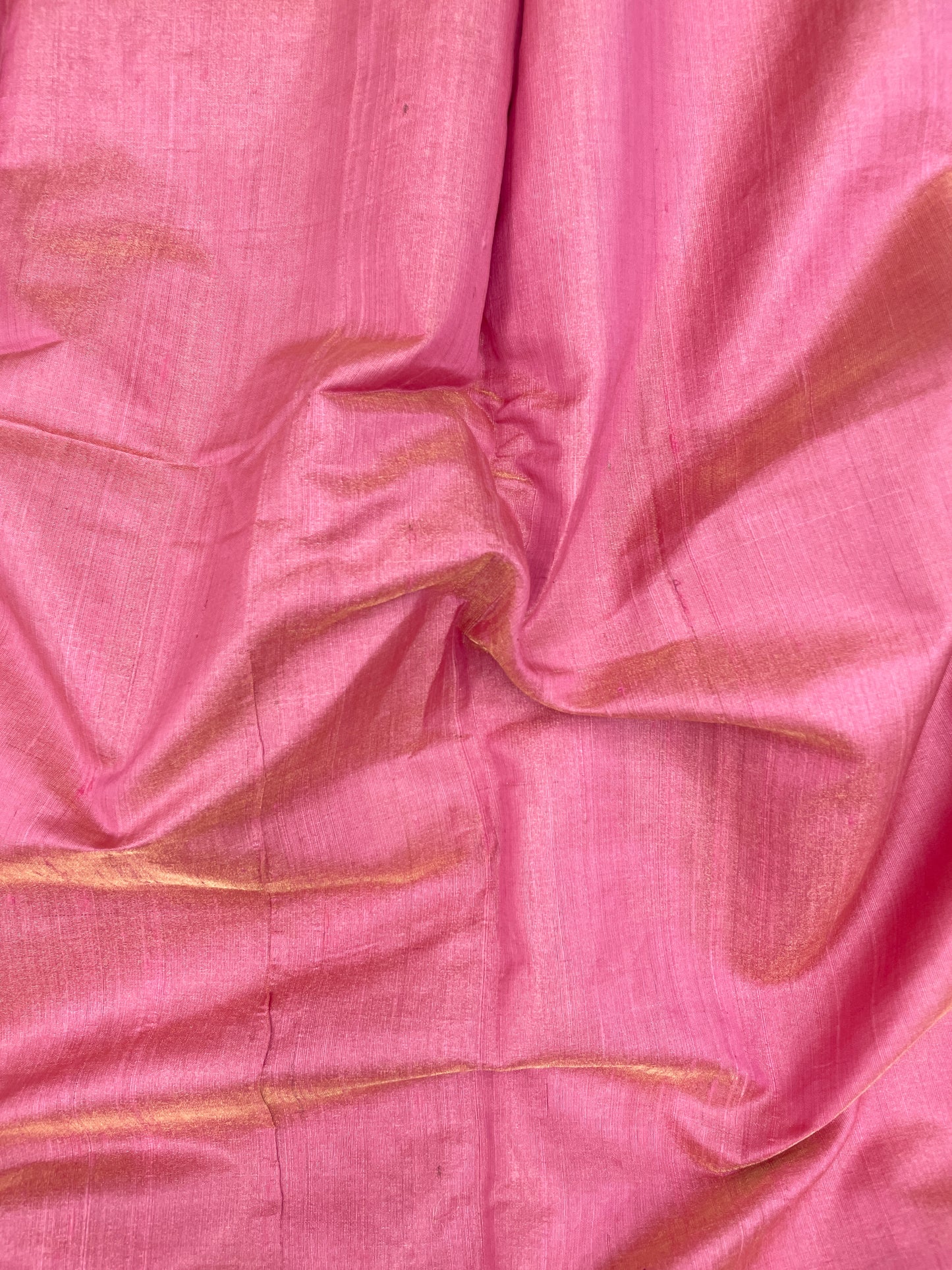 Pretty Gorgeous Blush Pink Pure Raw Silk Tissue Fabric