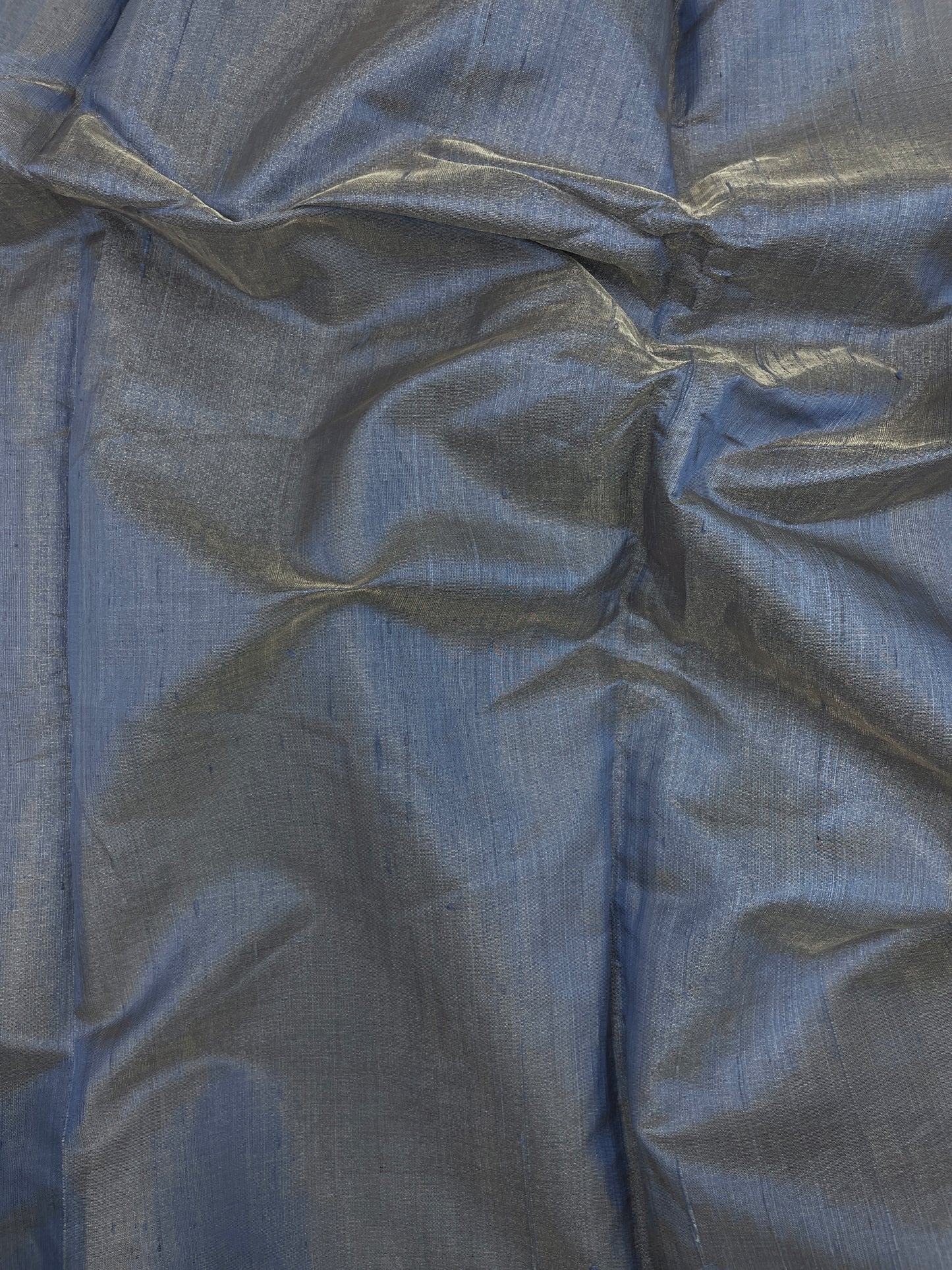 Gorgeous Beautiful Gray Colored Pure Raw Silk Tissue Fabric