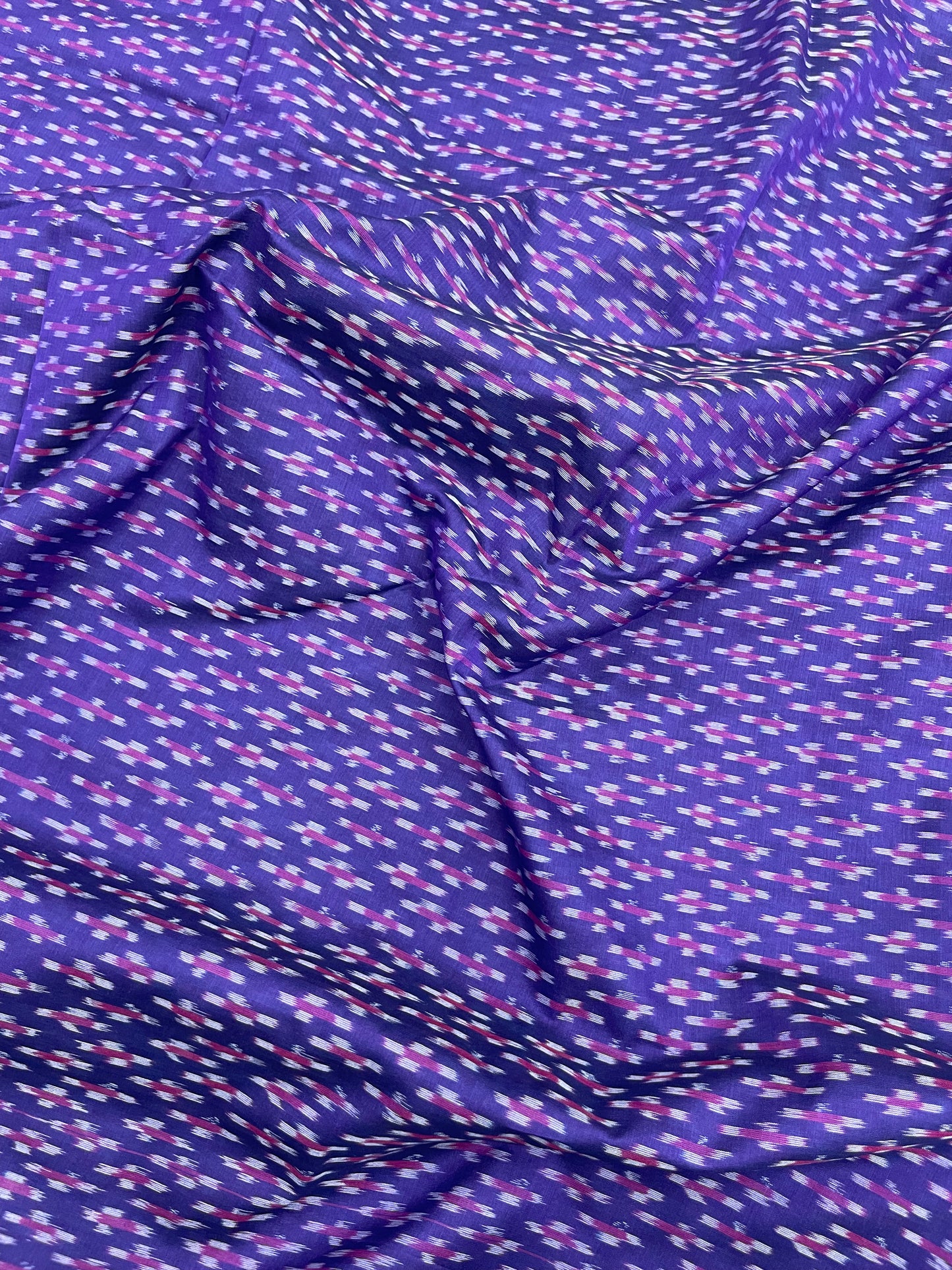 Shiny Unique Minimal Dainty Pattern All Over Silk Ikat Fabric