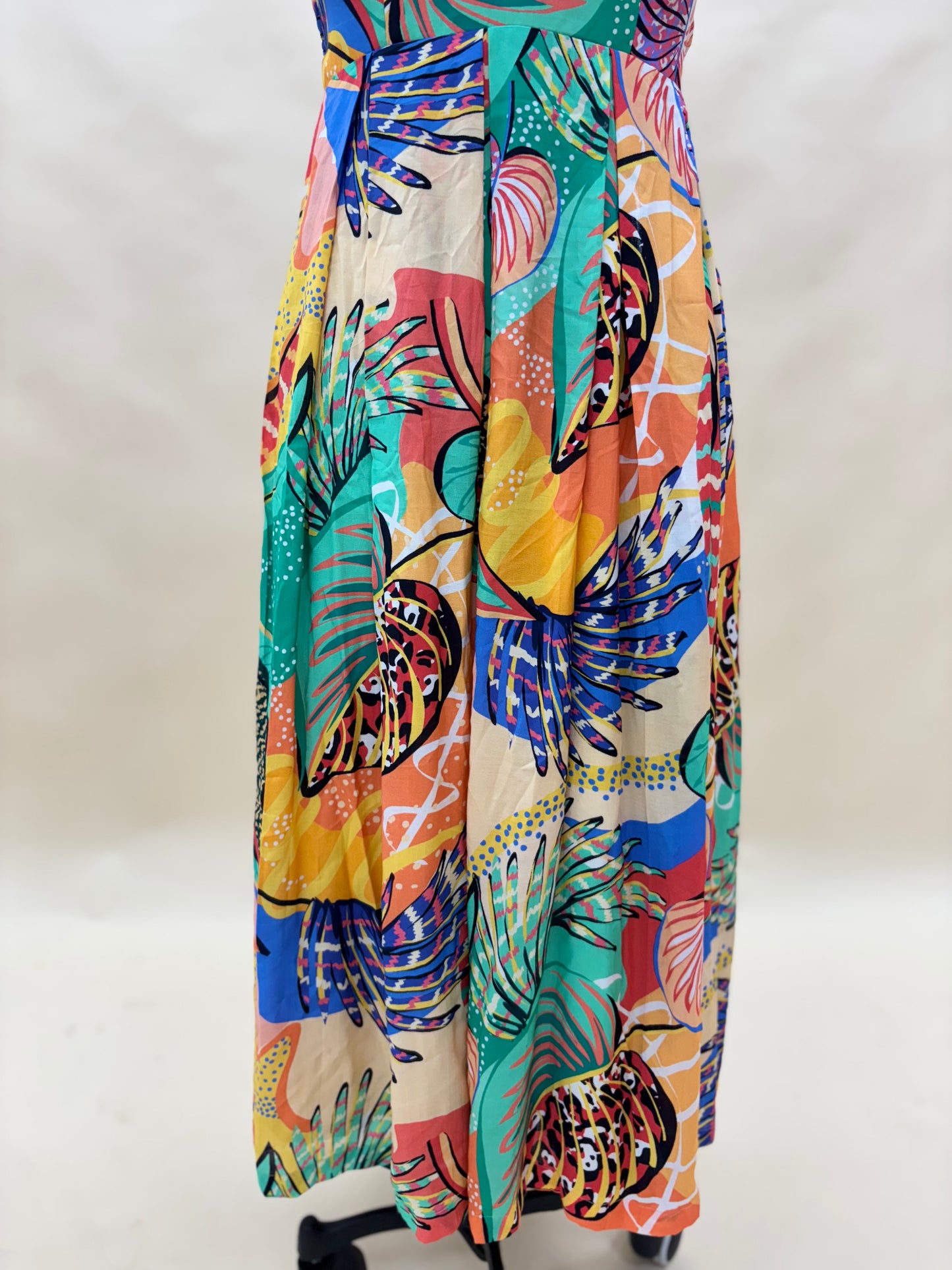 Abstract Print Sleeveless Dress