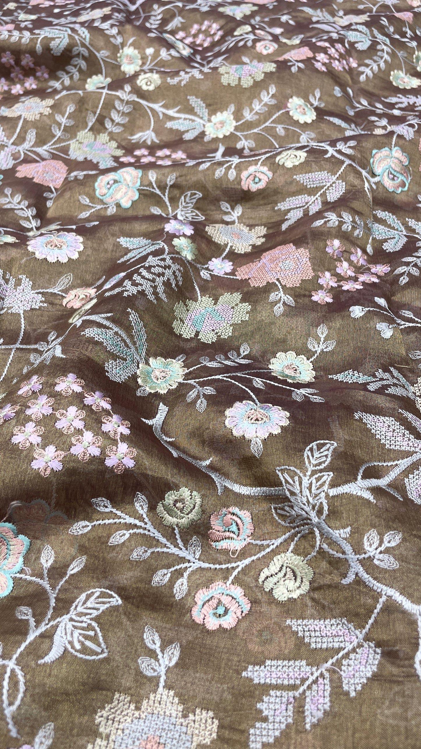 Pure Silk Tissue Embroidery