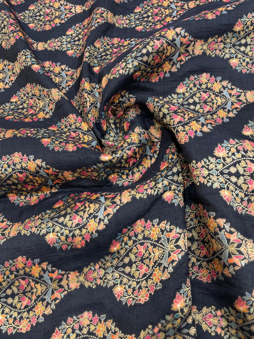 Banarasi Brocade With Position Print 44"Inch (Colours Available)