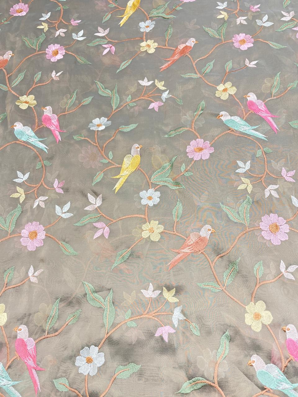 Organza MultiThread Embroidery (Color Available) 44"Inch