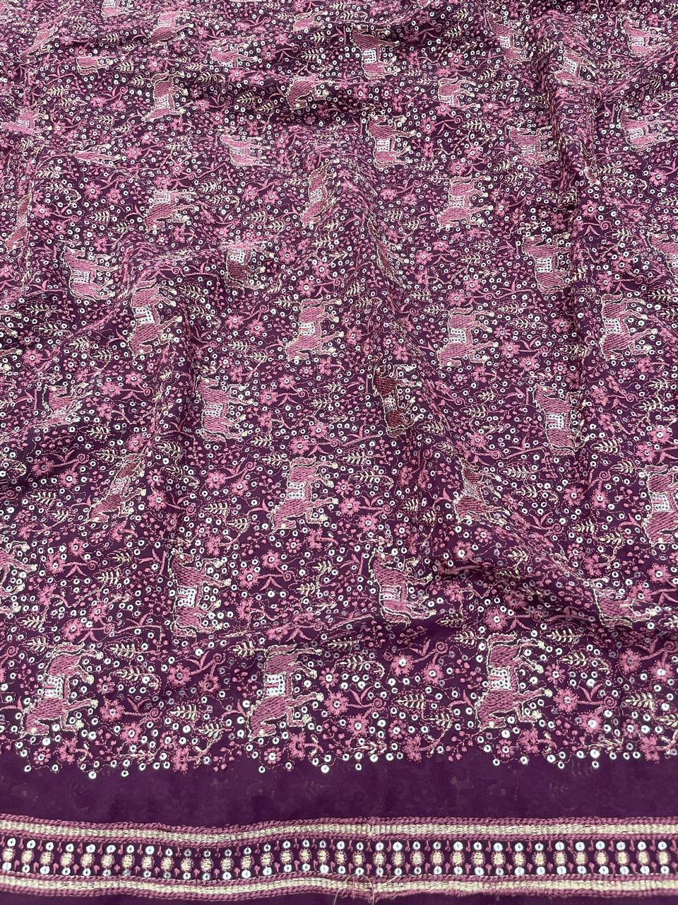 Georgette Embroidery (44"Inch)