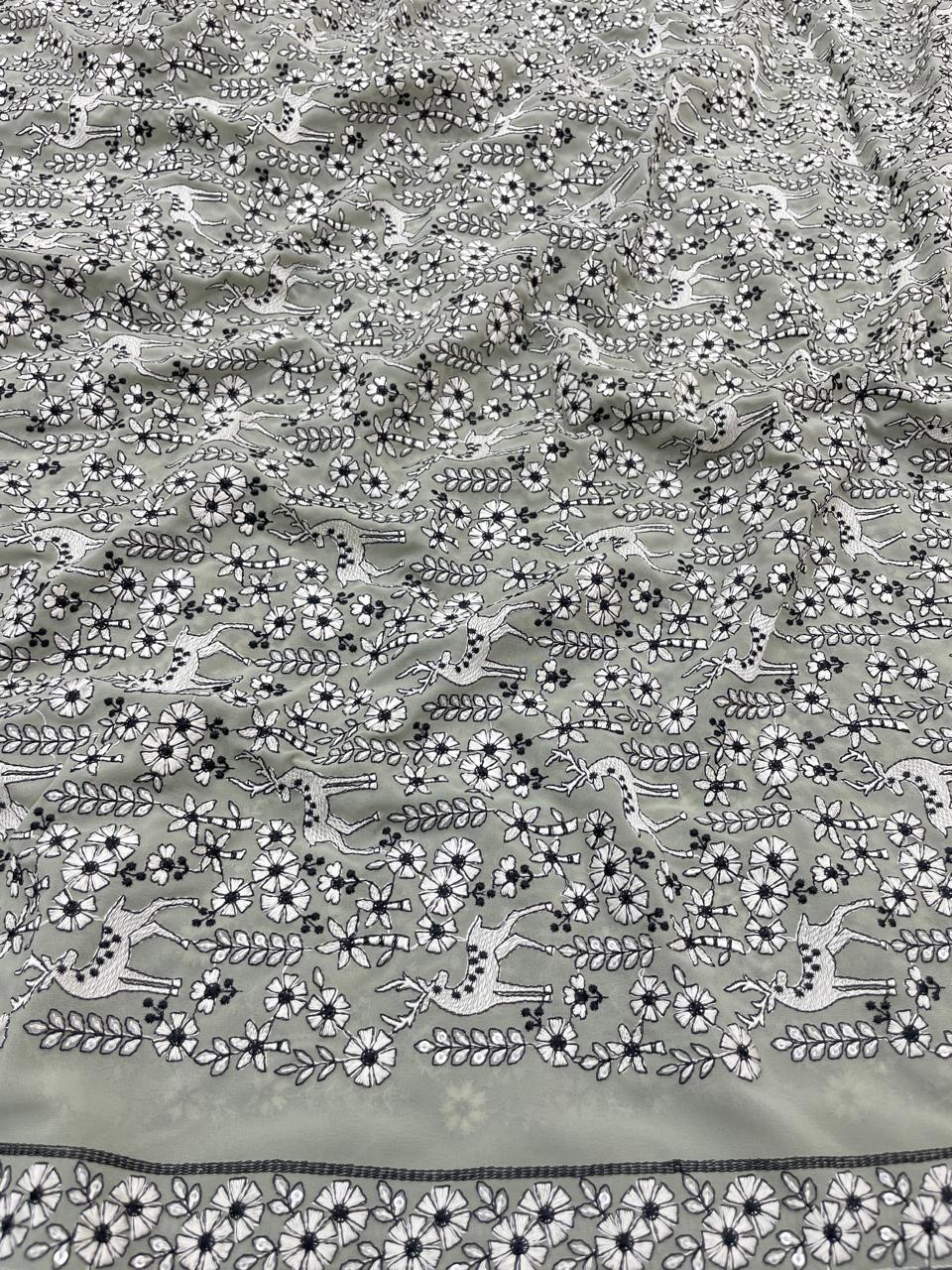 Georgette Embroidery (44"Inch)