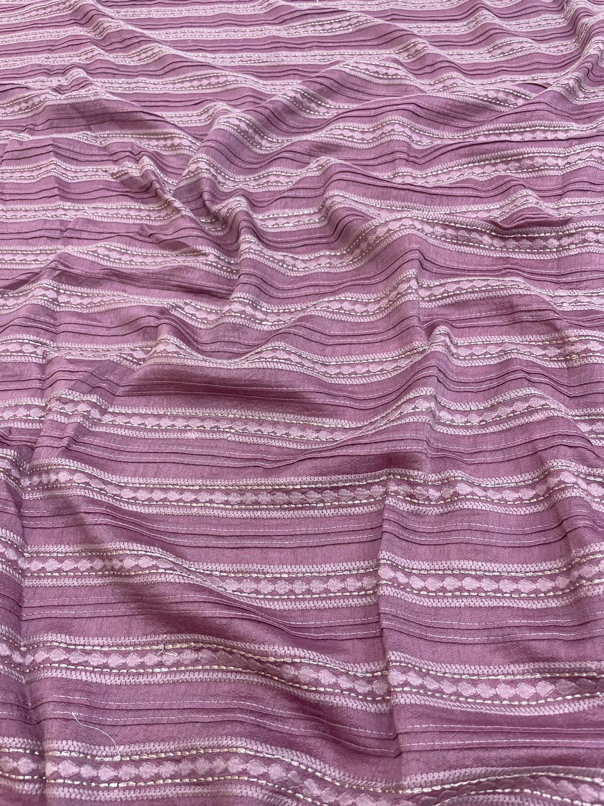 Mysore Silk Pintex Embroidery Fabric (Colors Available)