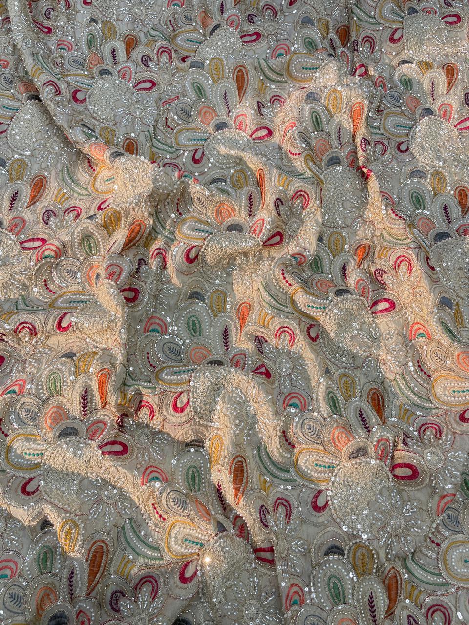 Tissue Beads Embroidery (44"Inch)