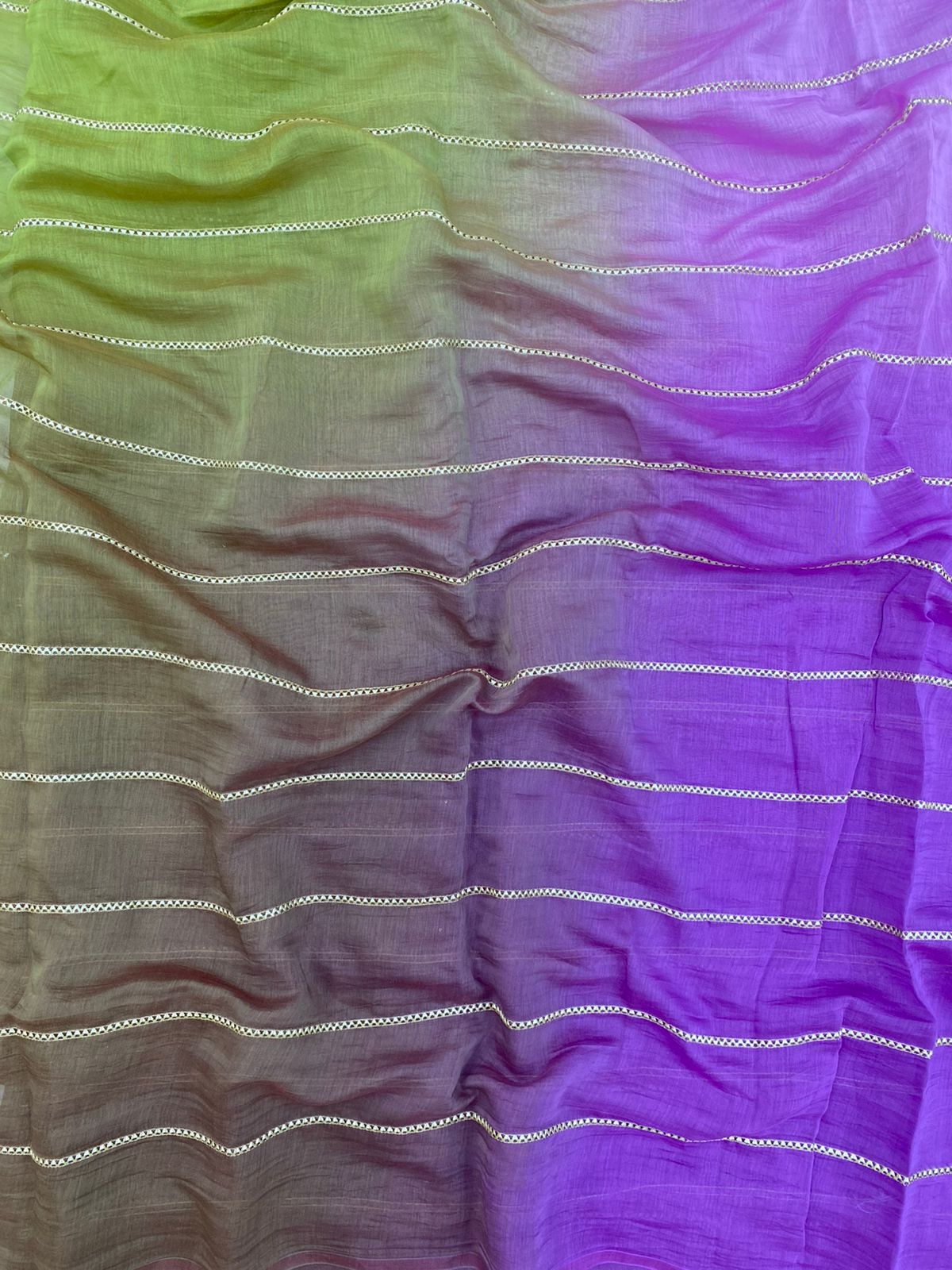 Chanderi Gota Work With 4D Color (Color Available) 44"Inch