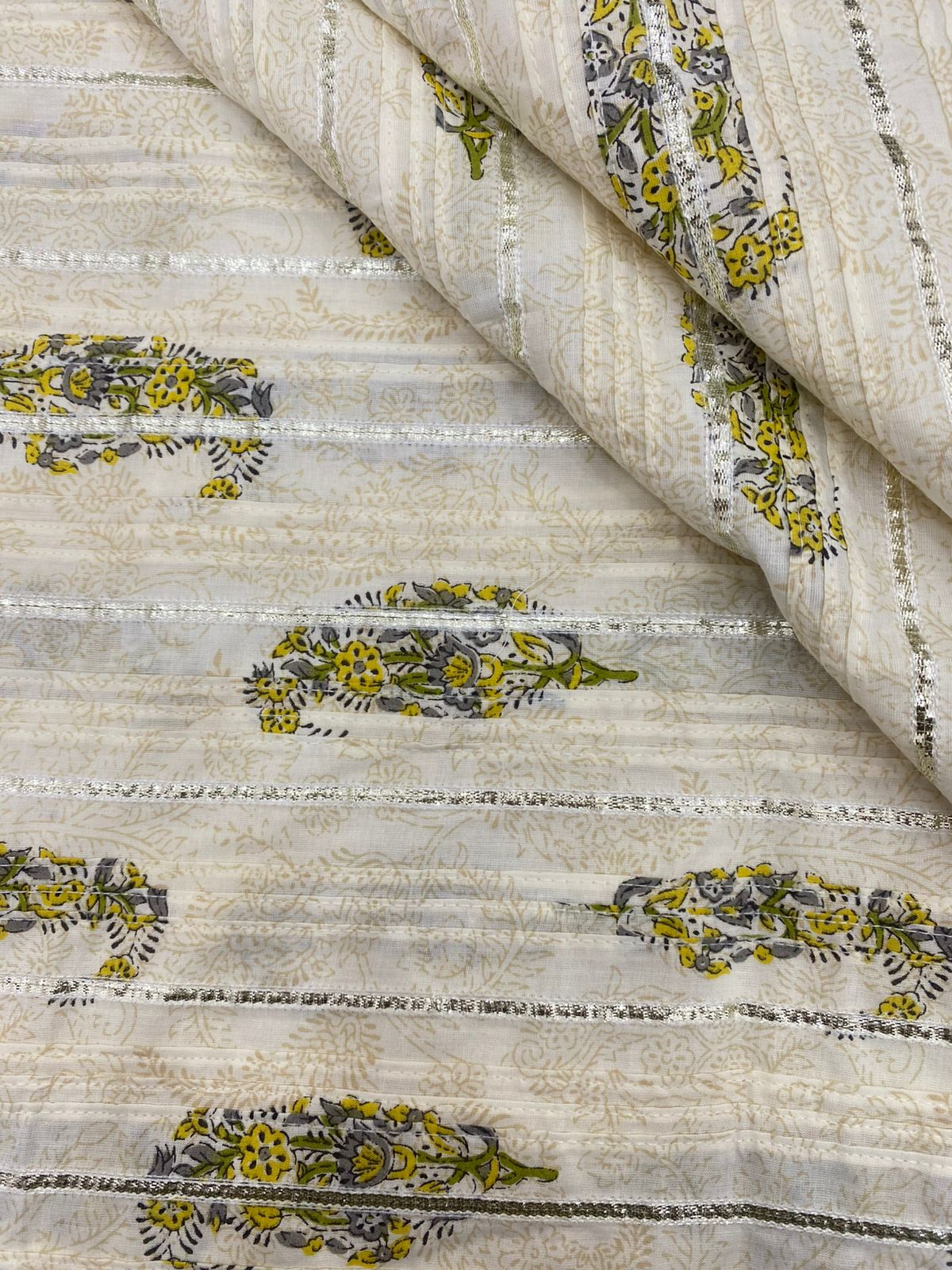 Cotton Print With Pintex With Gota (36" Inch)