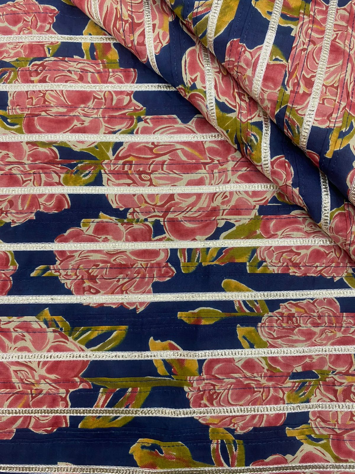Cotton Print With Pintex With Gota(36" Inch)
