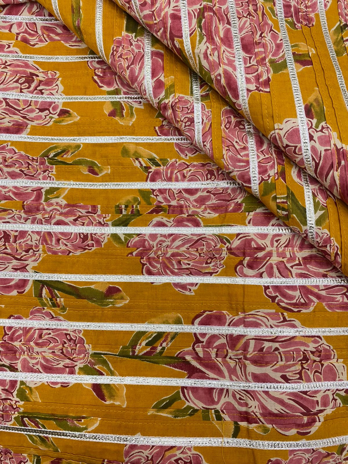 Cotton Print With Pintex With Gota (36" Inch)