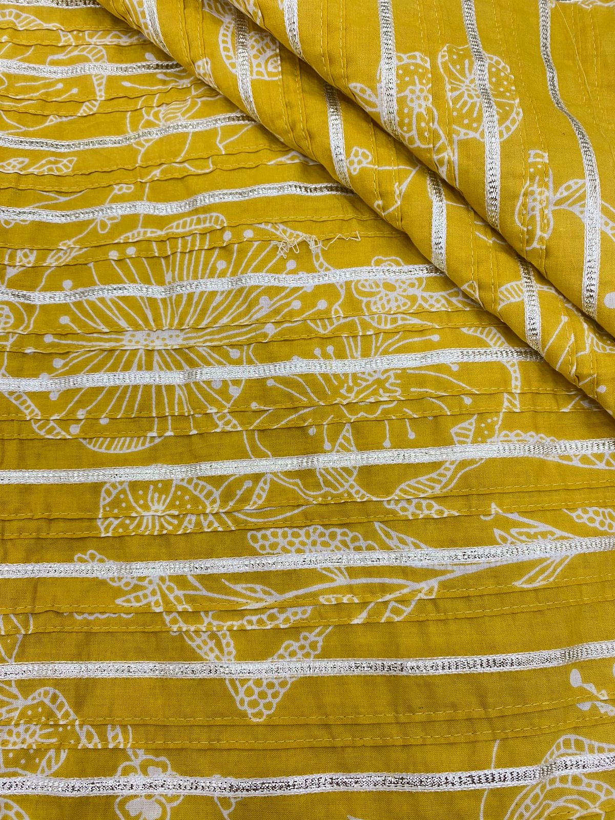 Cotton Print With Pintex With Gota(36" Inch)
