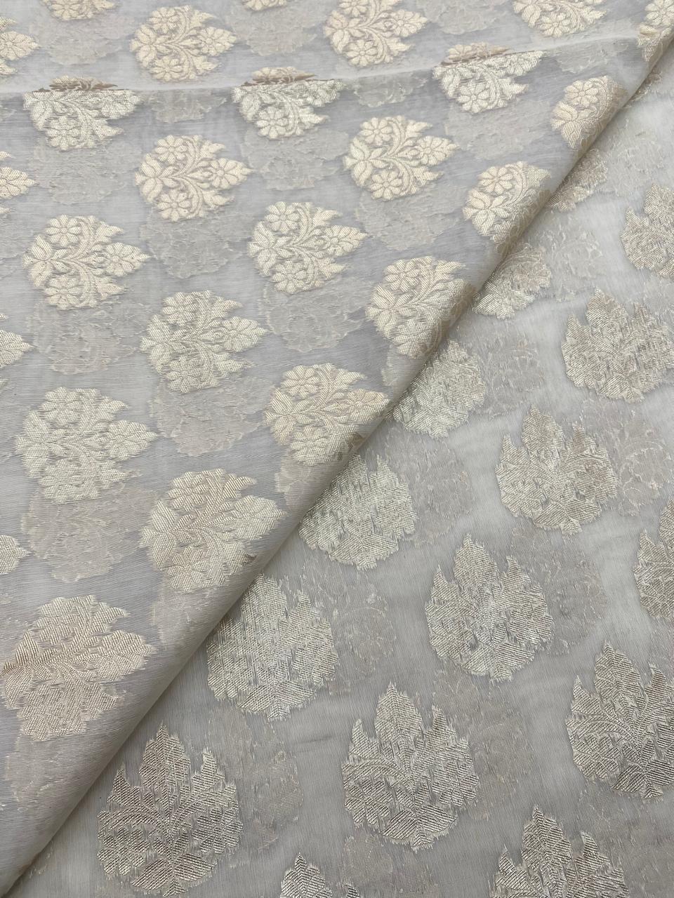 Chanderi Jacquard Dyeable
