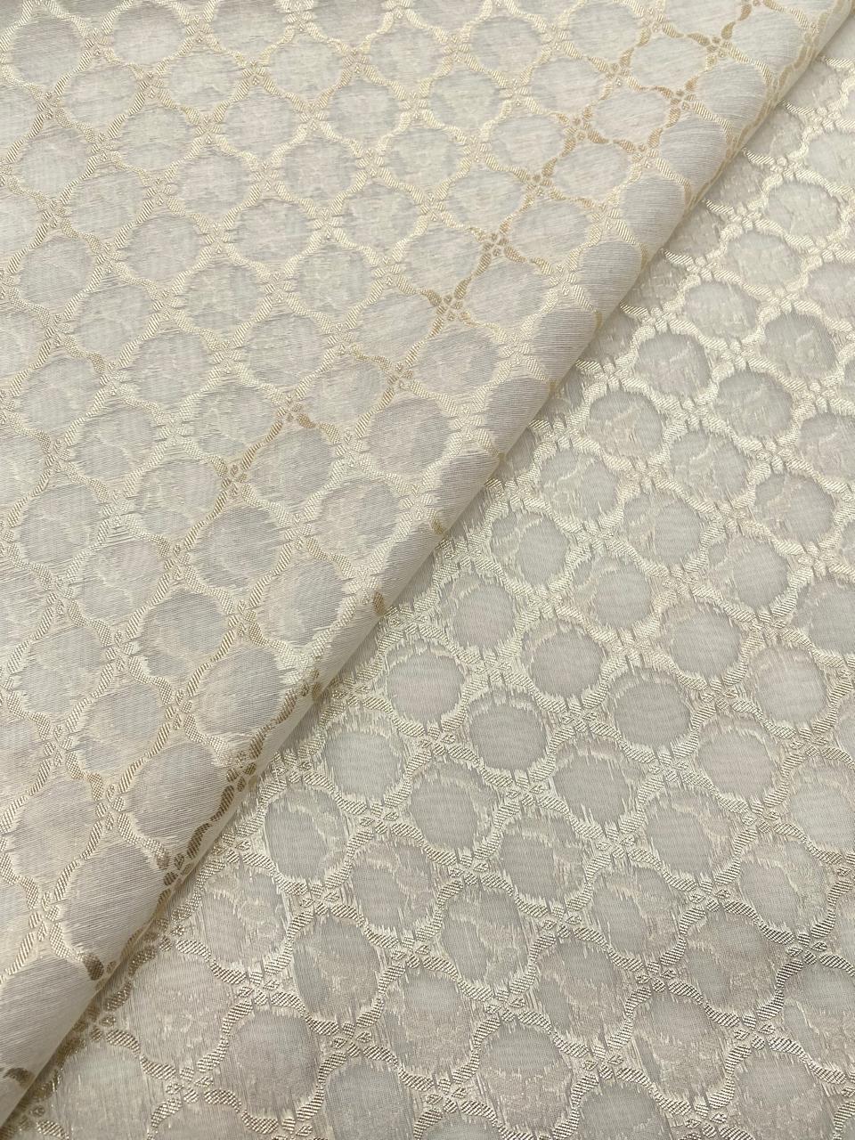 Chanderi Jacquard Dyeable