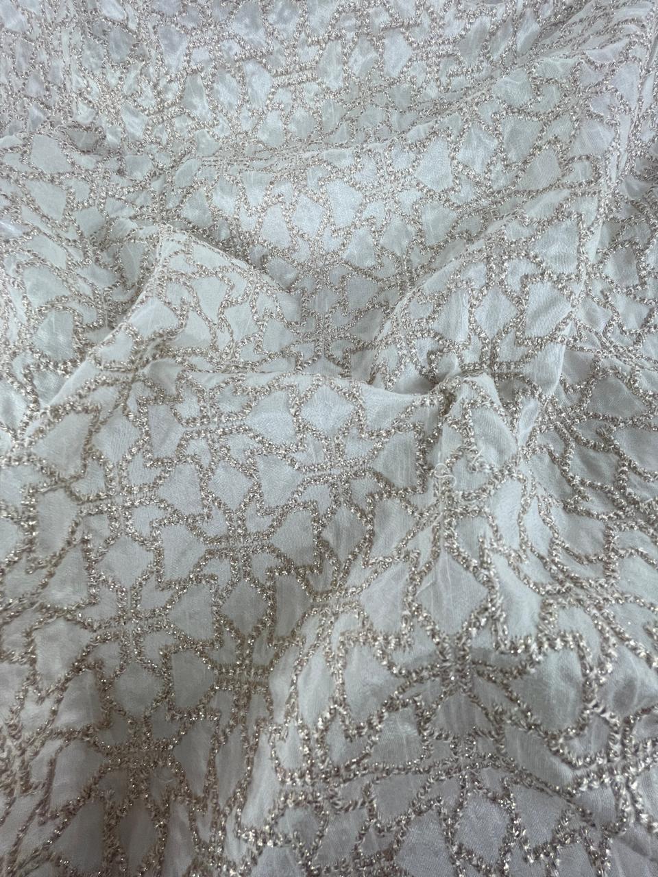 Mysore Silk Embroidery Dyeable