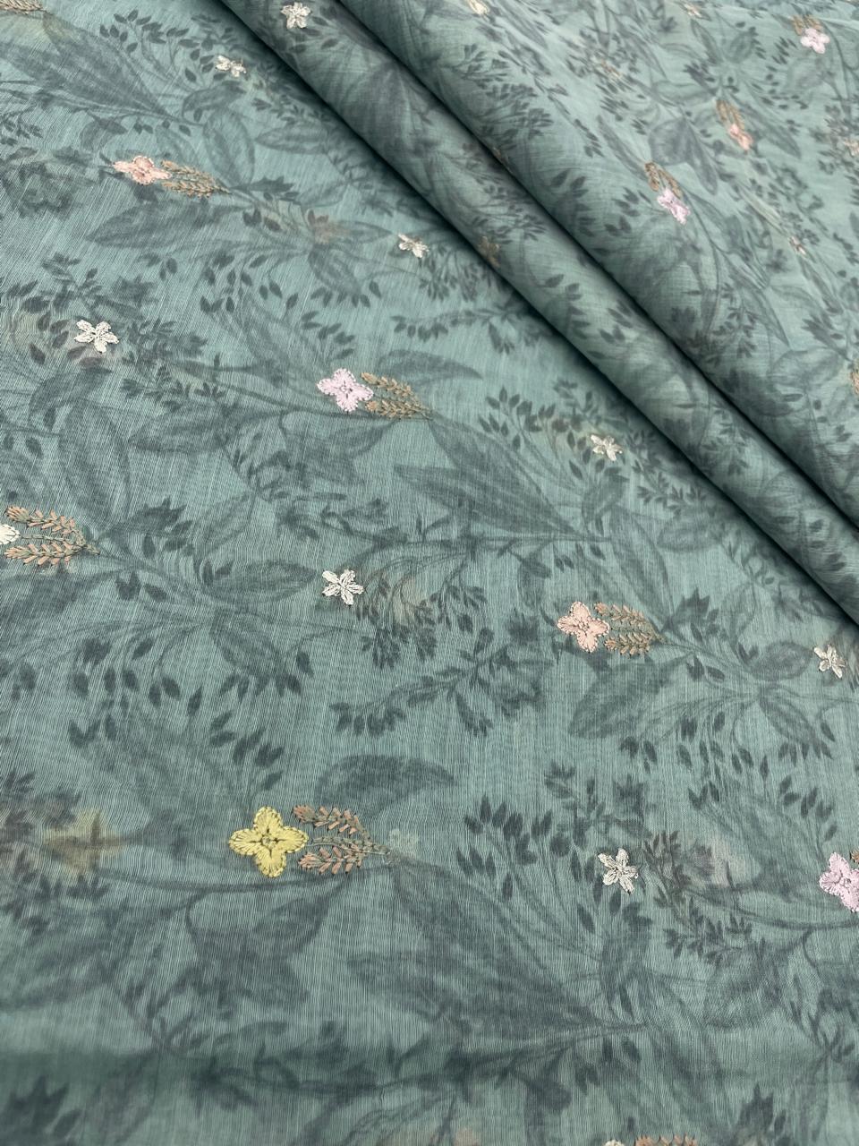 Chanderi Print Embroidery