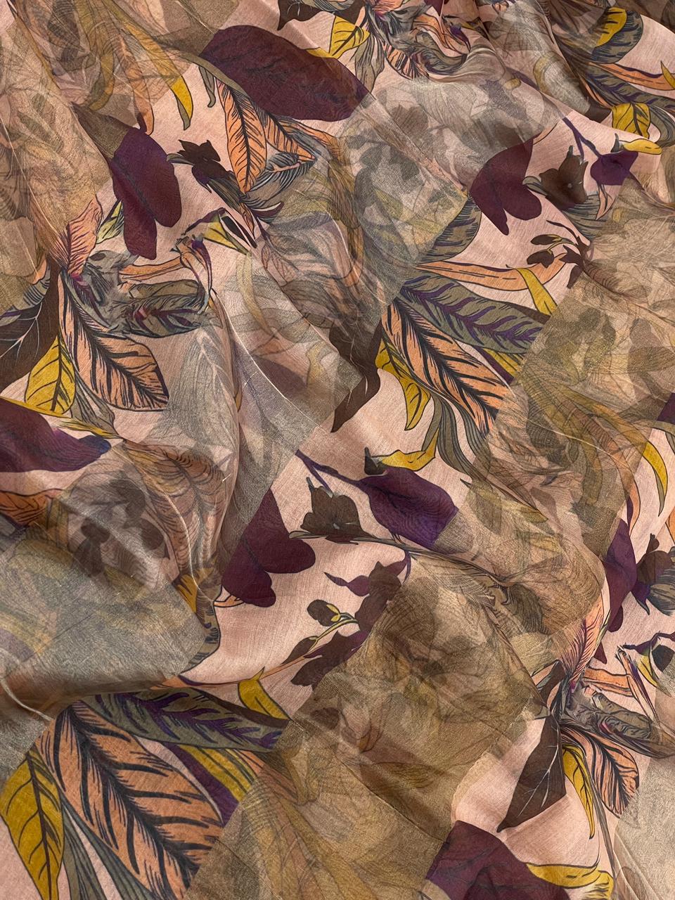 Chanderi Zari Stripe Print (44"inch)