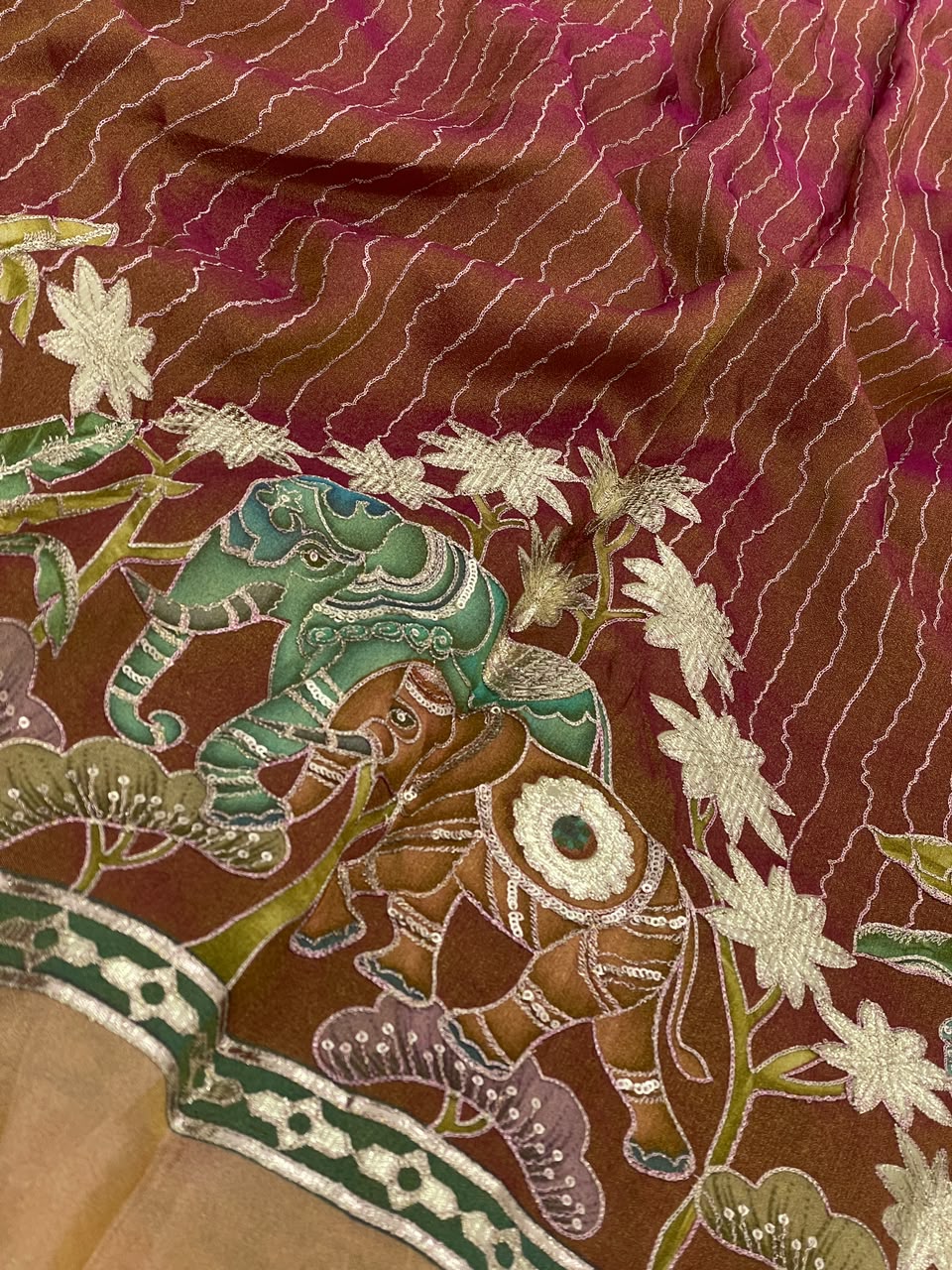 Tissue Print With Embroidery (54"inch)