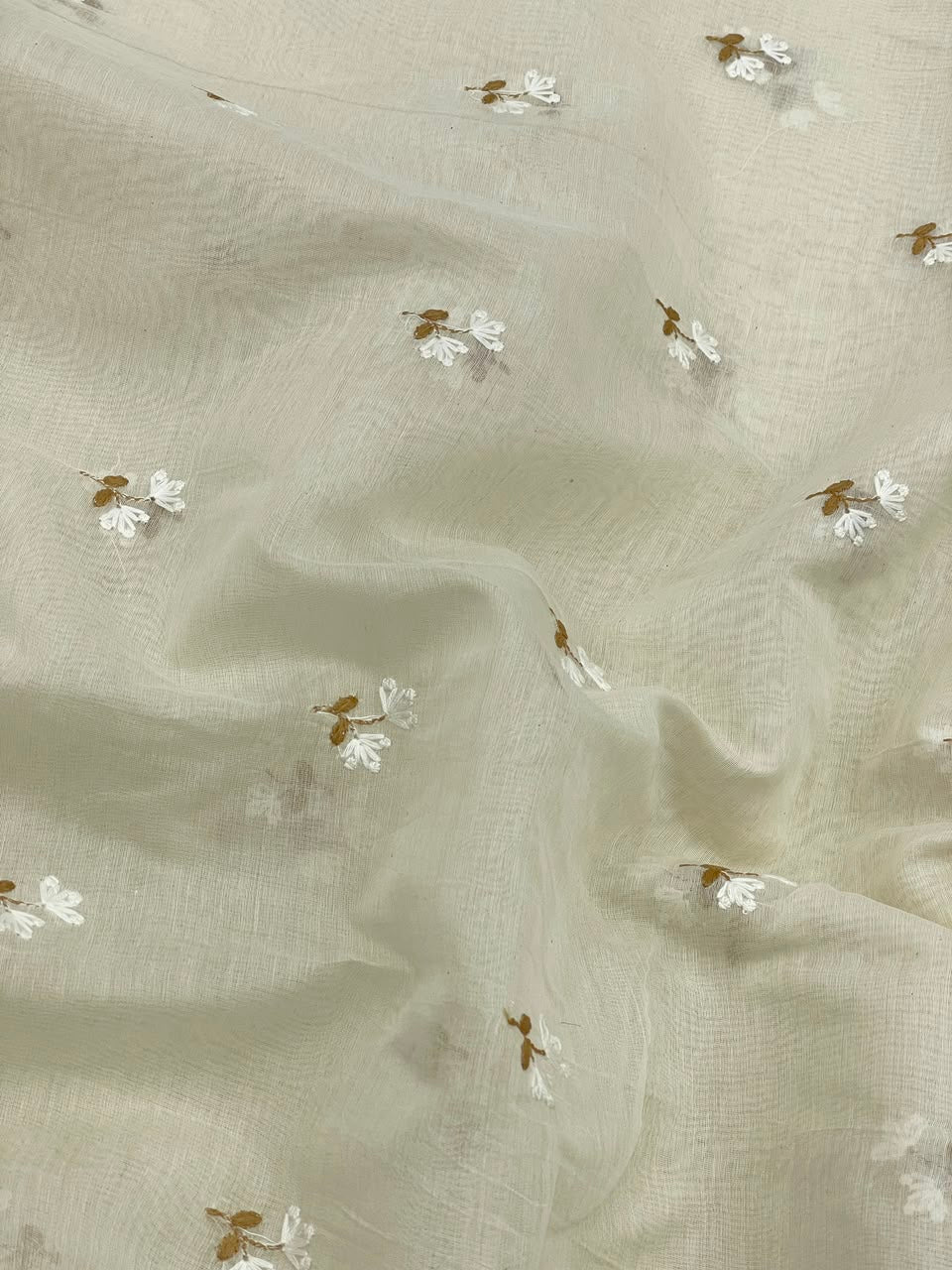 Chanderi Silk Embroidery (Dyeable) 44"inch