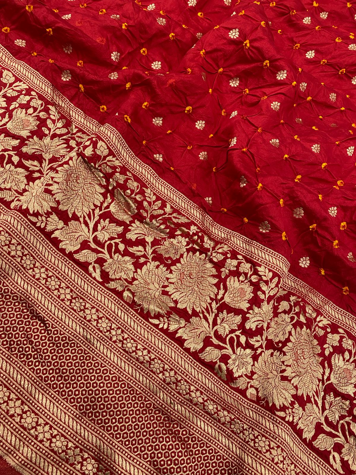 Silk Hand Bandhani Pannel Embroidery