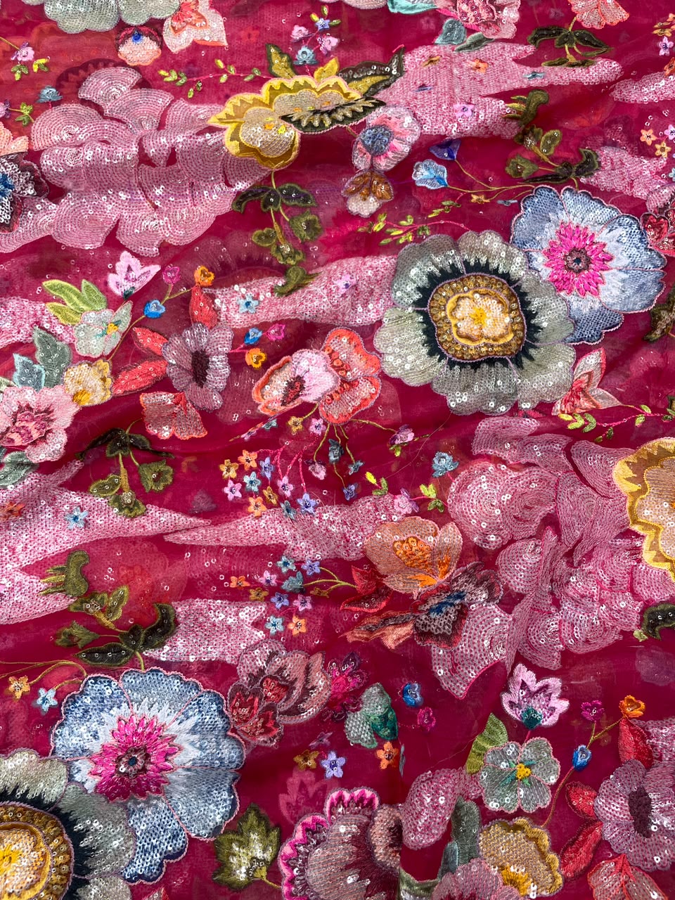 Pure Silk Organza Embroidery (44"inch)