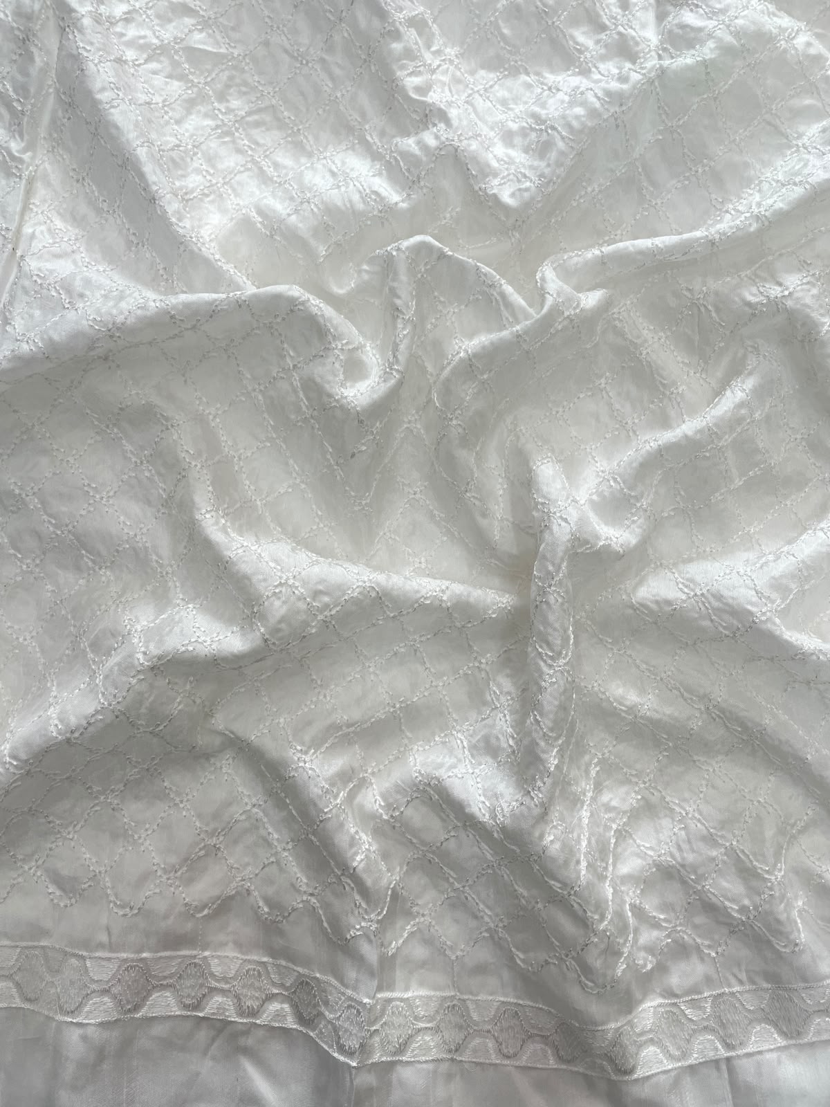Mysore Silk Embroidery Dyeable