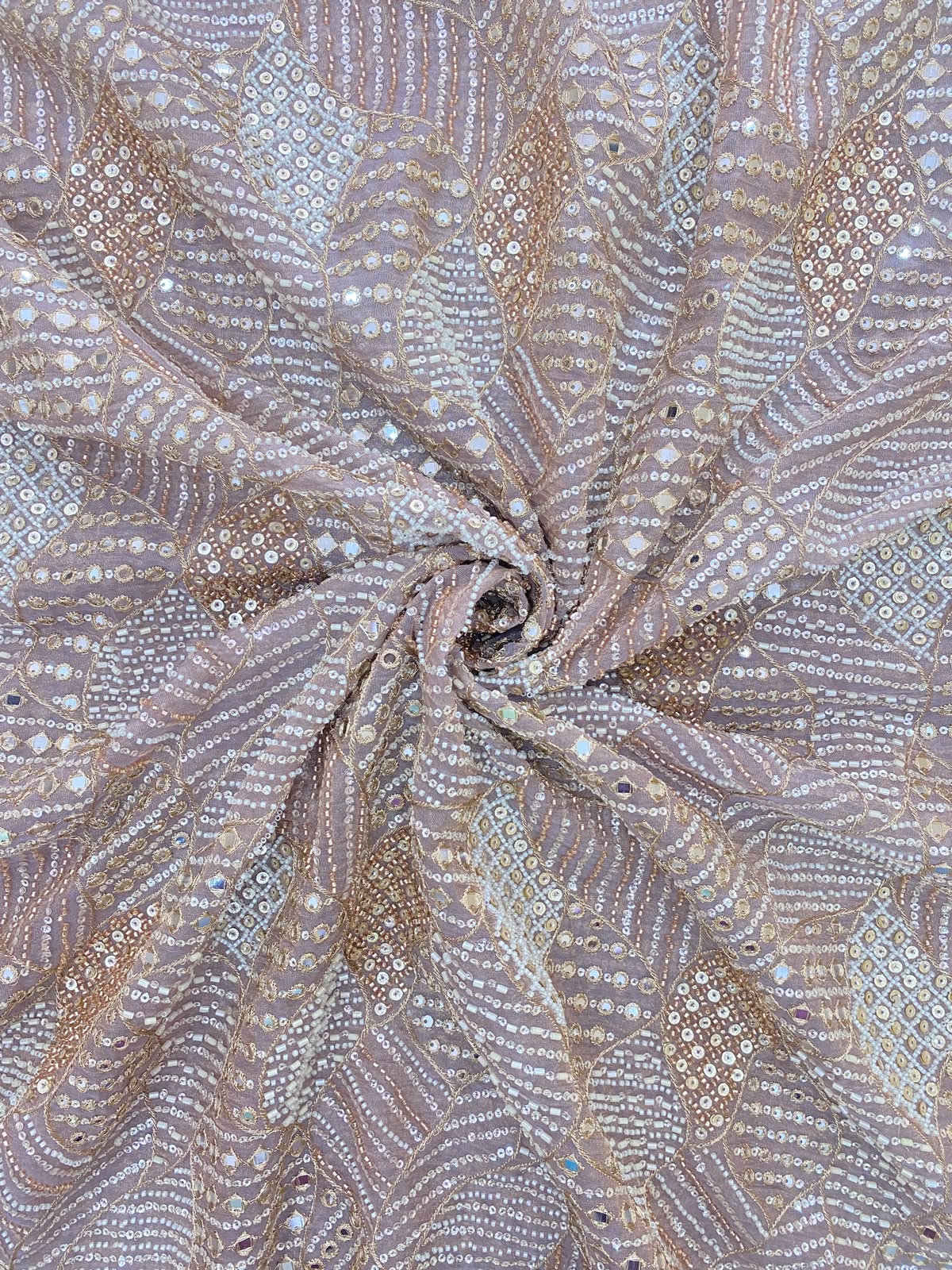 Tissue Beads Embroidery (Colours Available) 44"Inch
