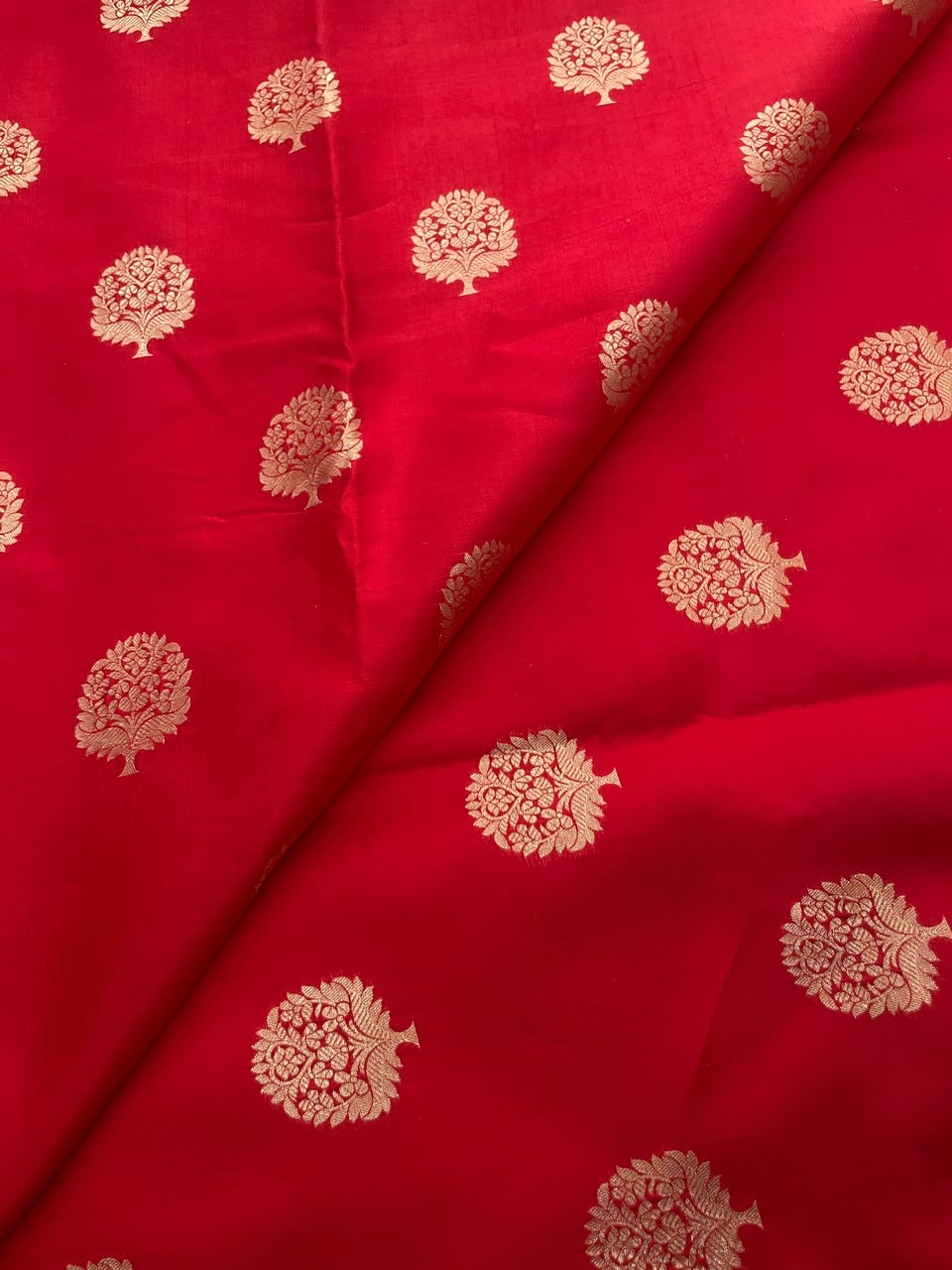 Pure Dupion Zari Butti (Colours Available) 44"Inch