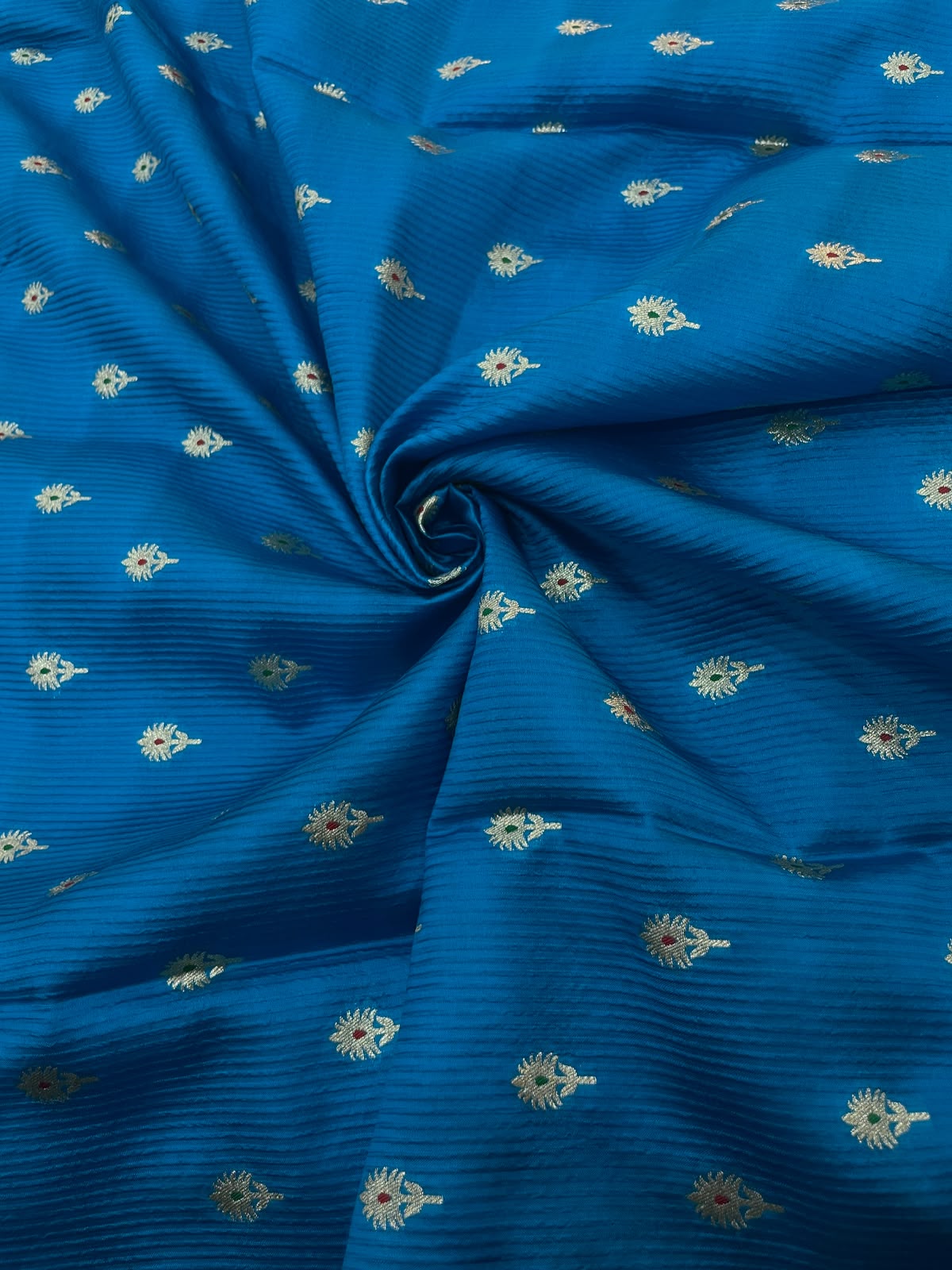 Pure Dupion Zari Butti (Colours Available) 44"Inch