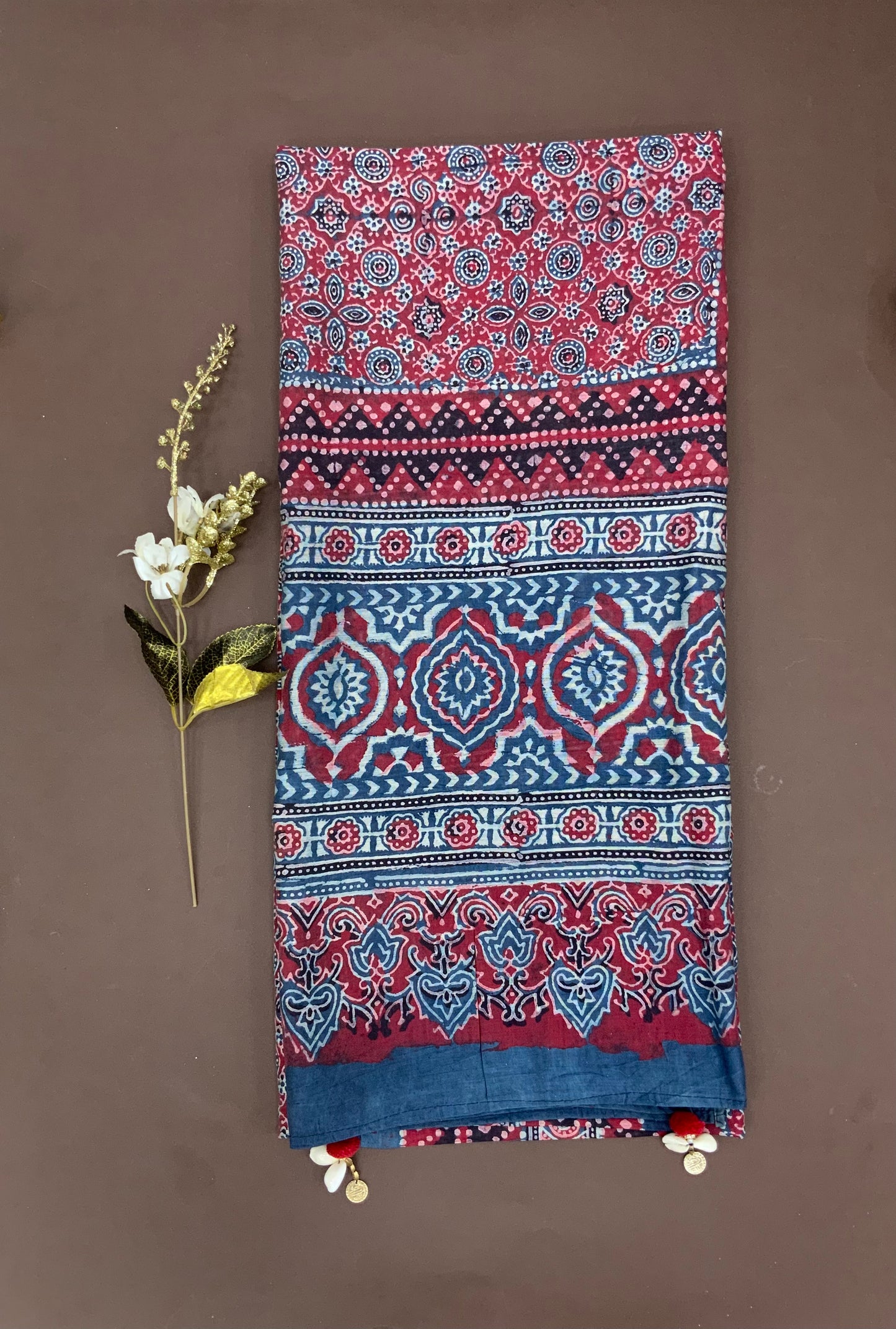 Cotton Chanderi Dupatta (Hand Block Print)