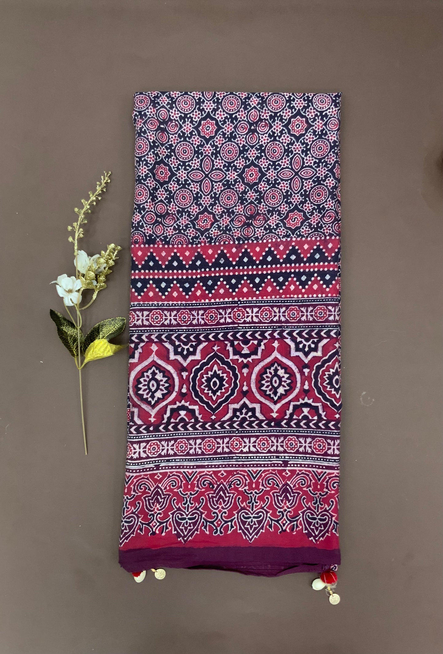 Cotton Chanderi Dupatta (Hand Block Print)