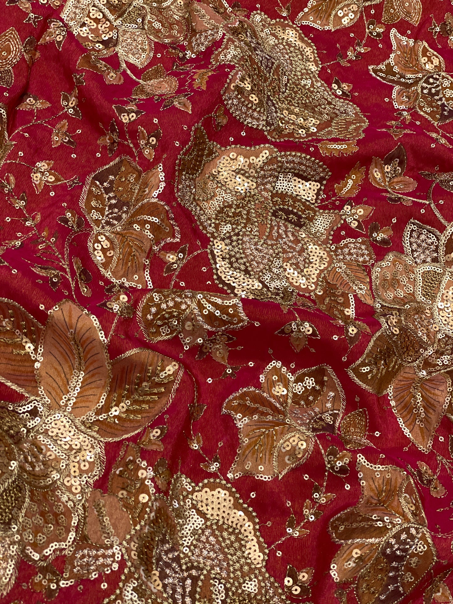 Tissue Position Print With Embroidery (44”inch)