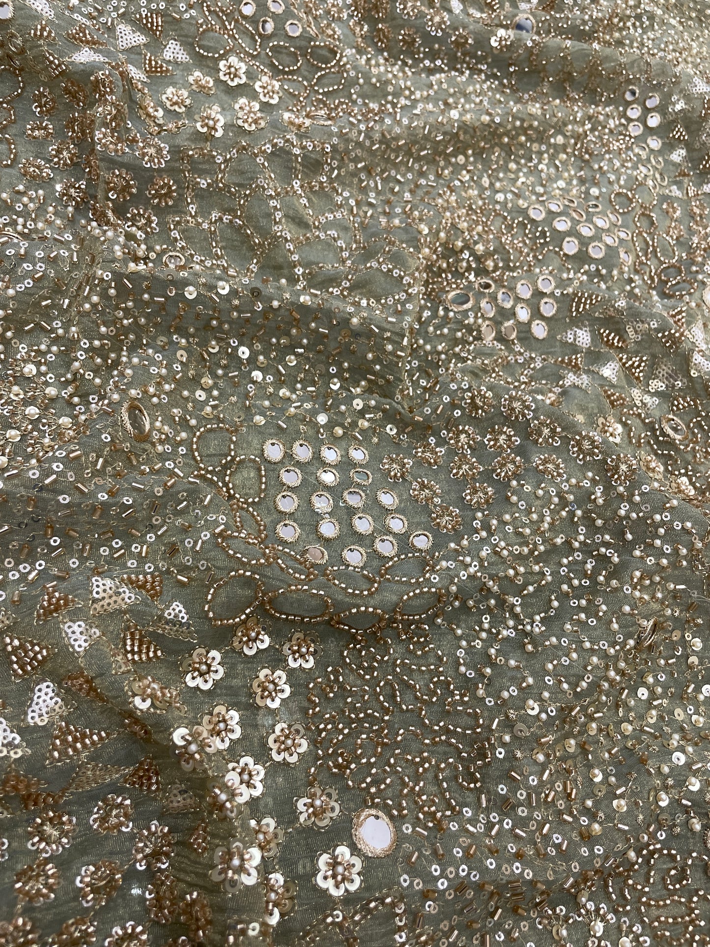Tissue Crush Beads Embroidery (44'inch)