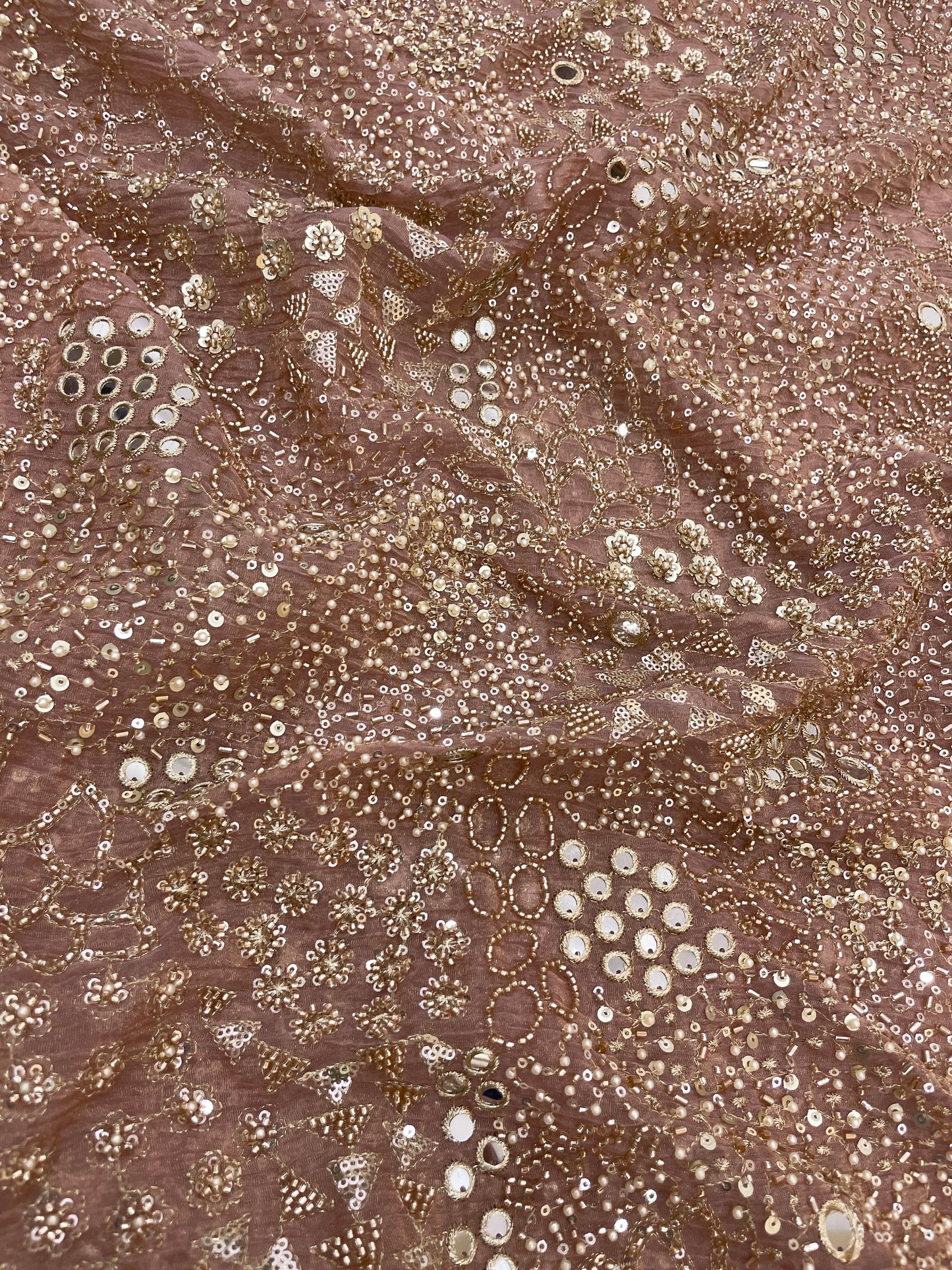 Tissue Crush Beads Embroidery (44'inch)